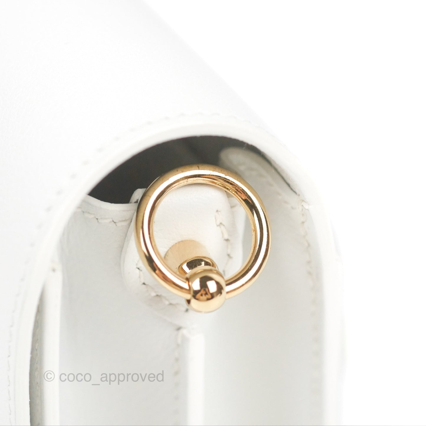 Hermès Roulis Mini 18 New White Evercolor Permabrass Hardware