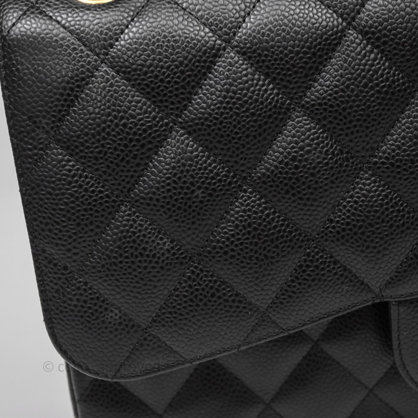 Chanel Jumbo Double Flap Black Caviar Gold Hardware⁣⁣