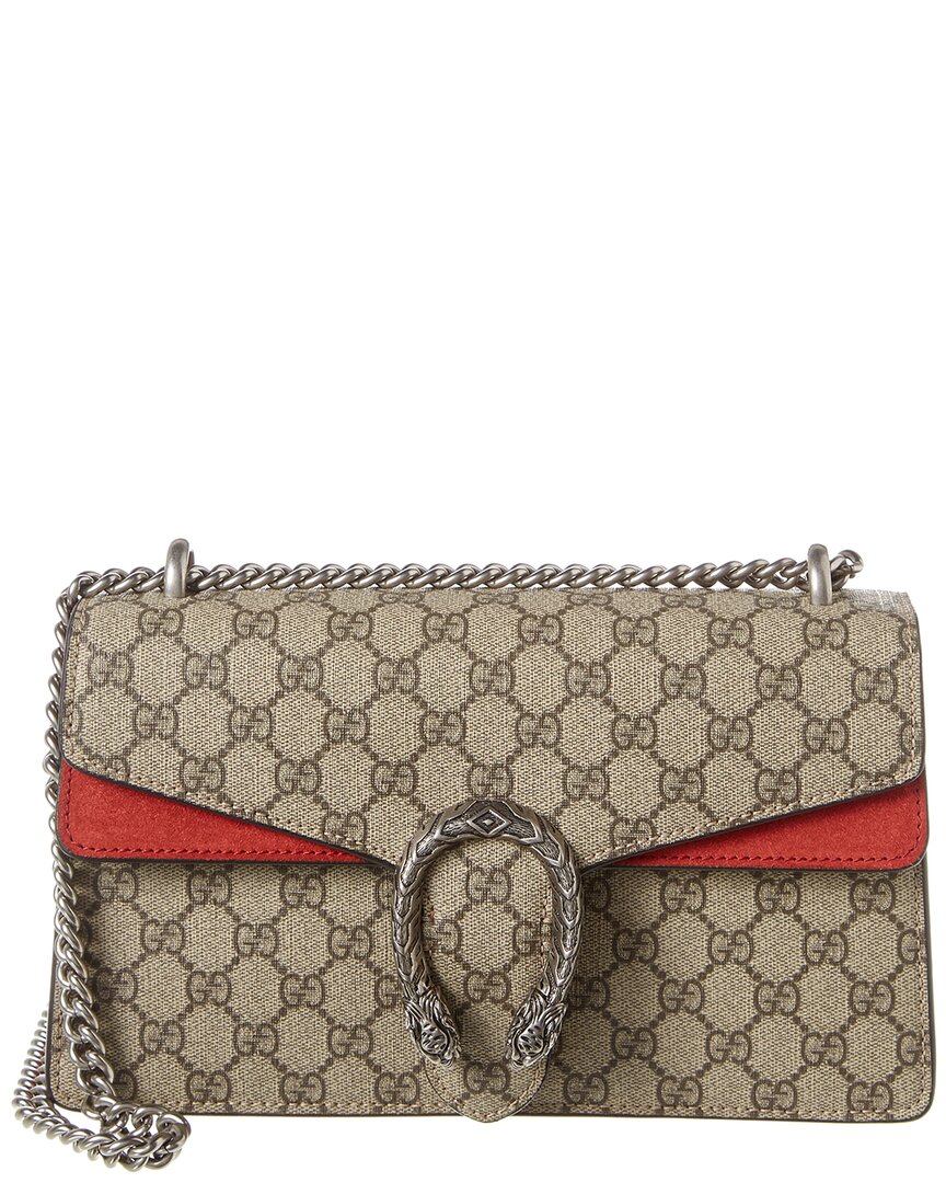 Luxury Gucci Trending 2025 Dionysus Small GG Supreme Canvas & Suede Shoulder Bag