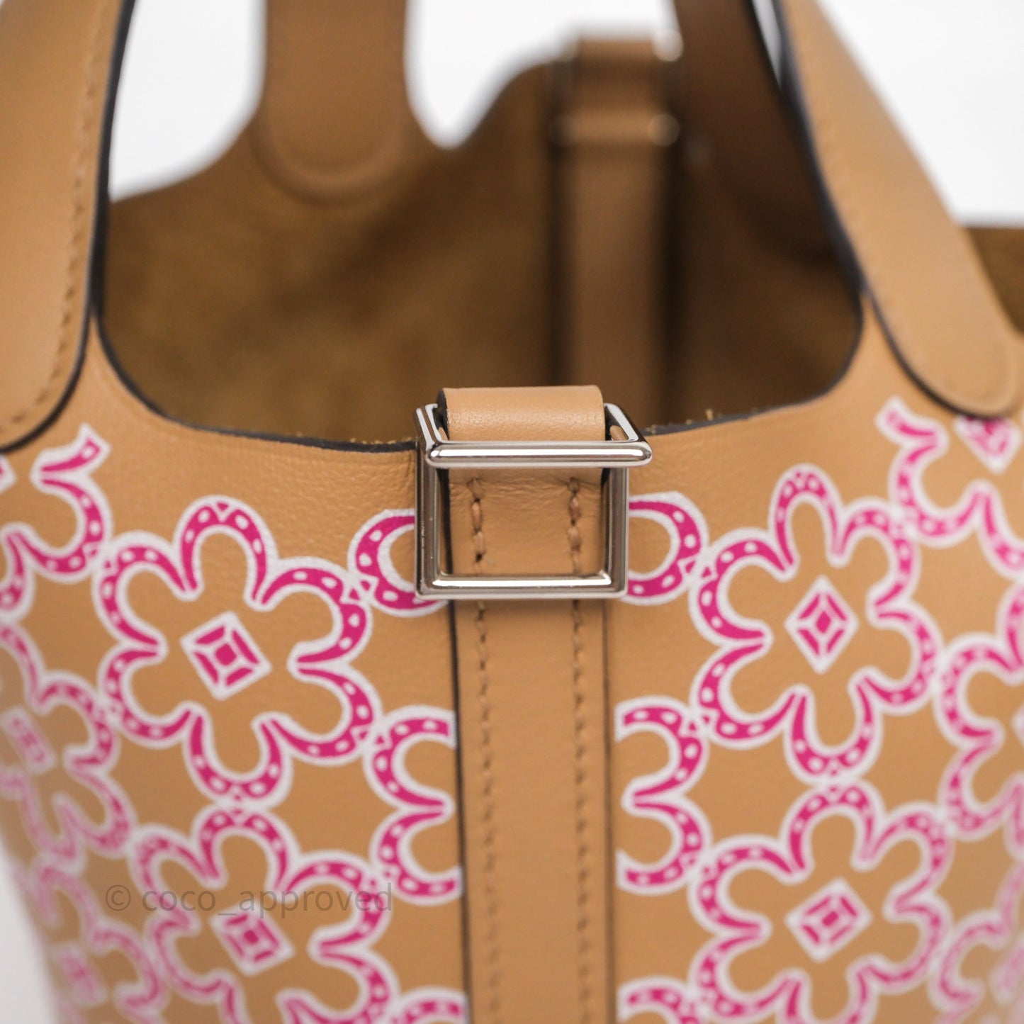 Hermès Micro Picotin 14 Lucky Daisy Chai 0M/Rose 5T Swift Palladium Hardware