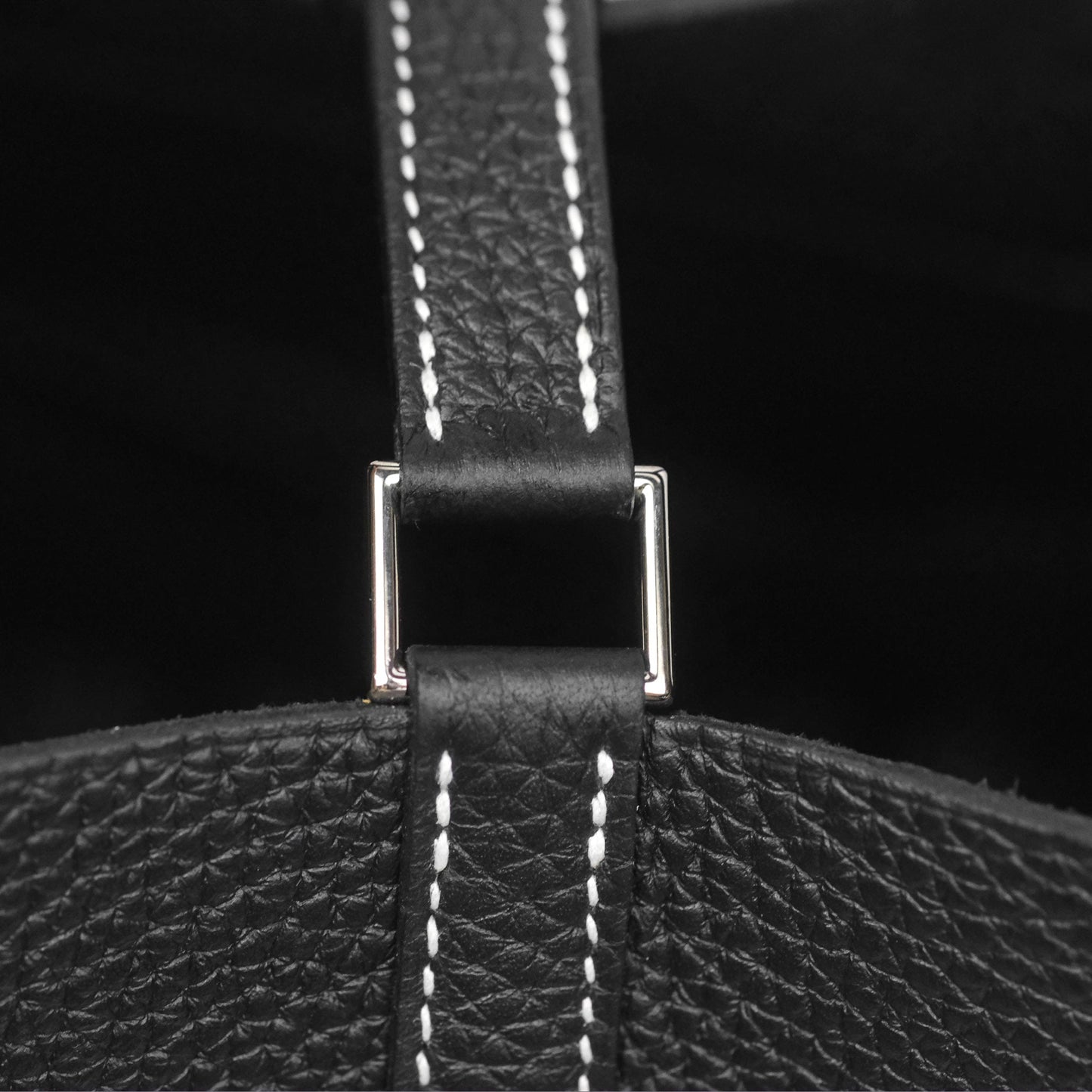 Hermès Picotin 22 Stitch Black Clemence Palladium Hardware