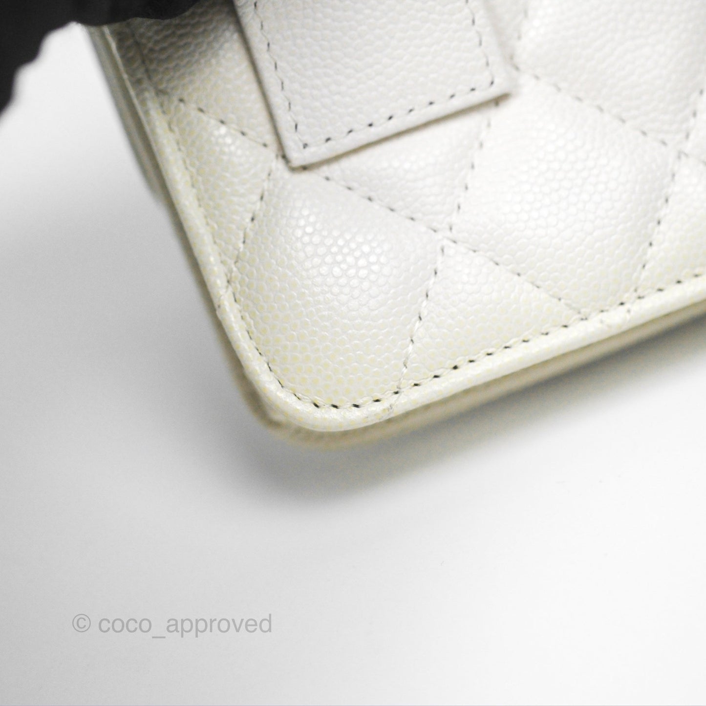 Chanel My Everything Belt Flap Card Holder White Caviar Incognito Hardware