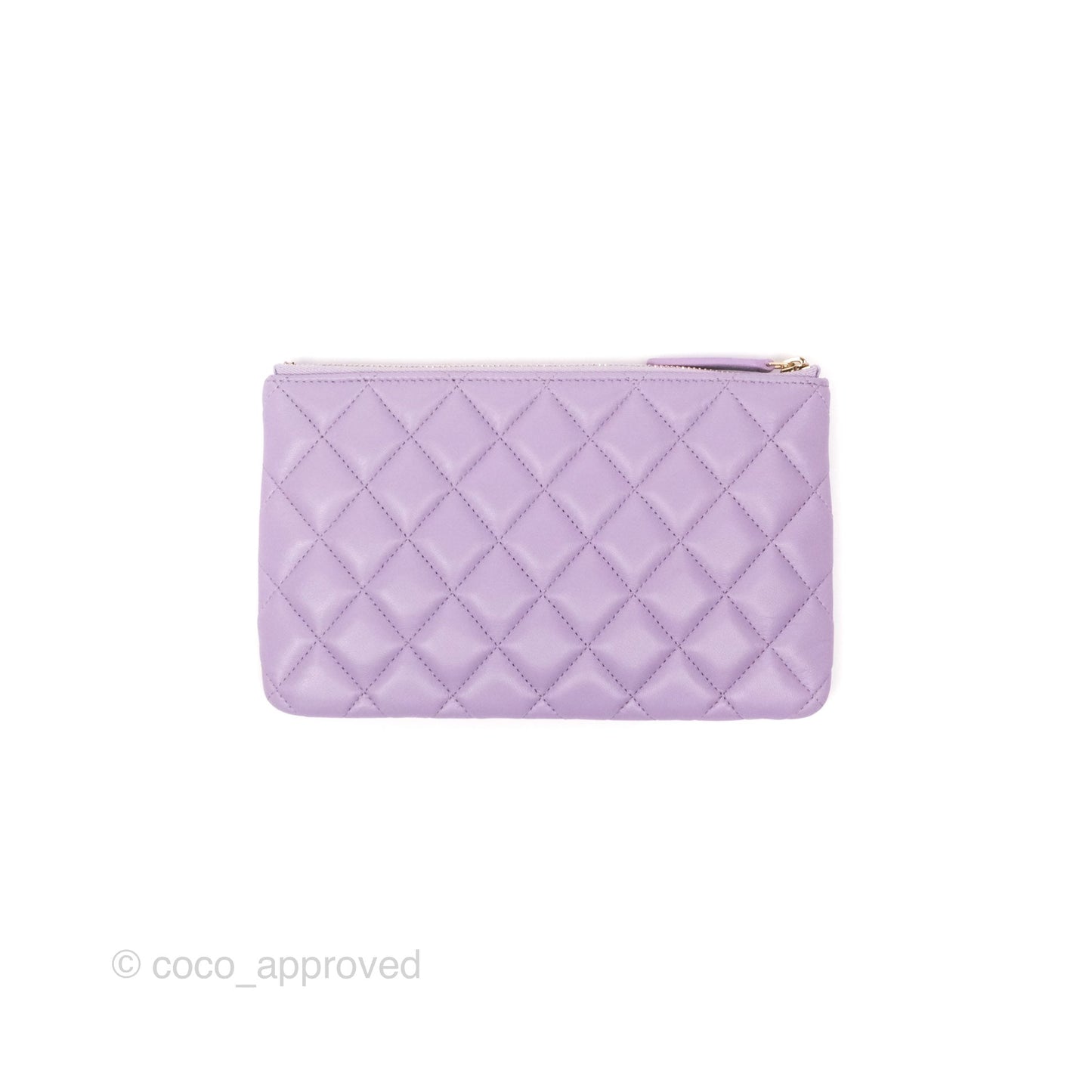 Chanel Pearl CC Small Pouch Purple Lambskin Gold Hardware