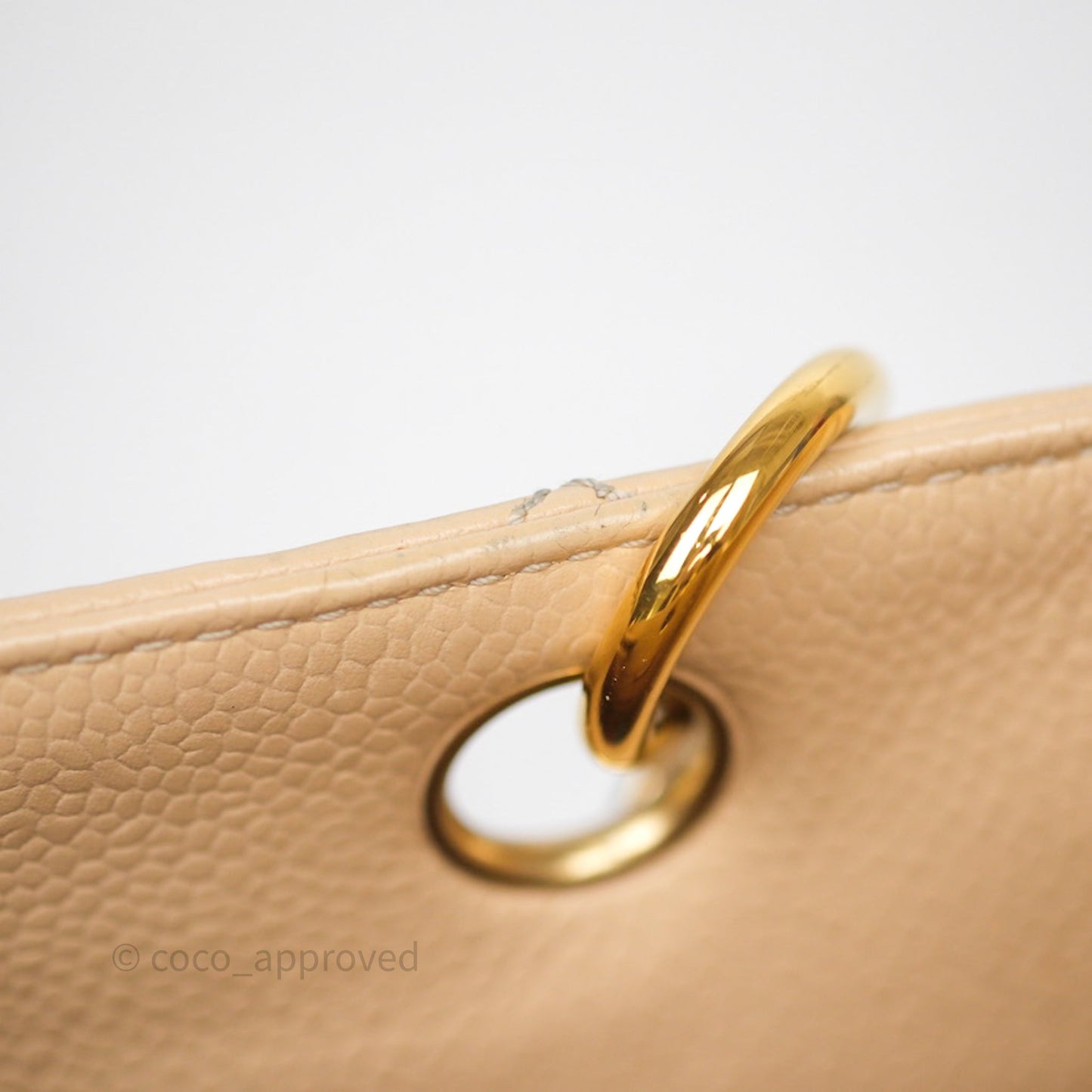 Chanel PST Tote Beige Caviar Gold Hardware
