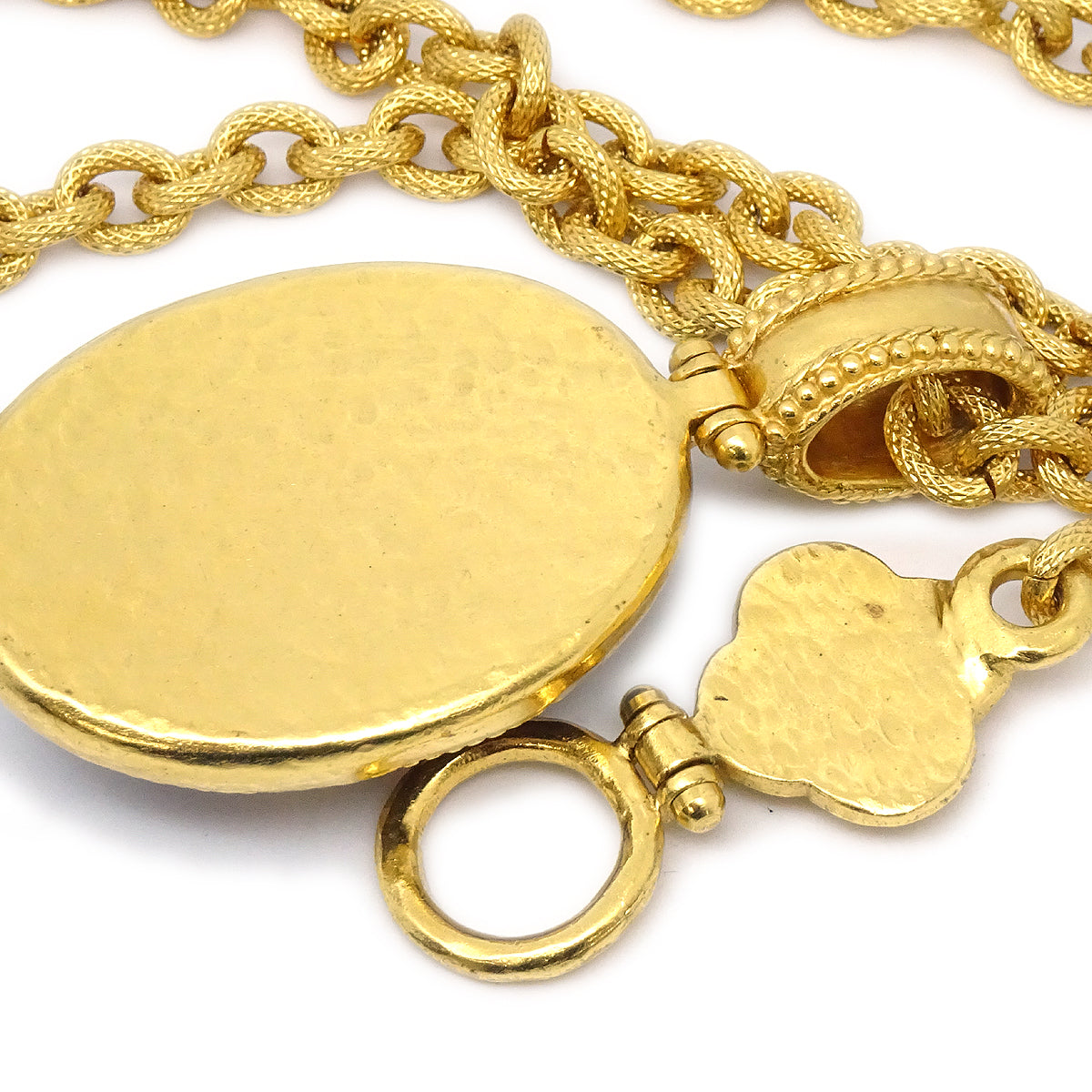 Luxury Chanel 1996 Gold Chain Pendant Necklace 96A