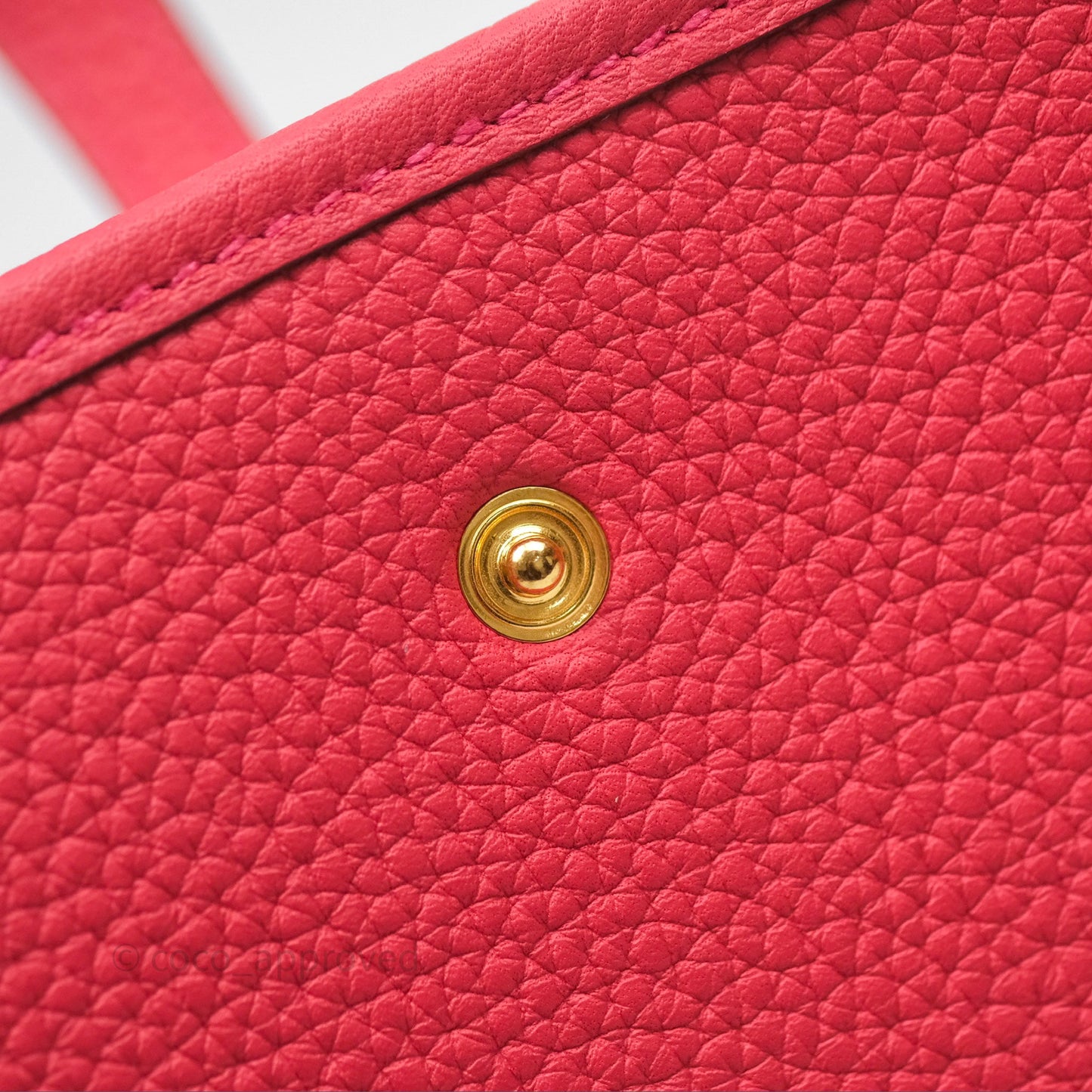 Hermès Mini Evelyne 16 Rose Texas 0E Clemence Gold Hardware