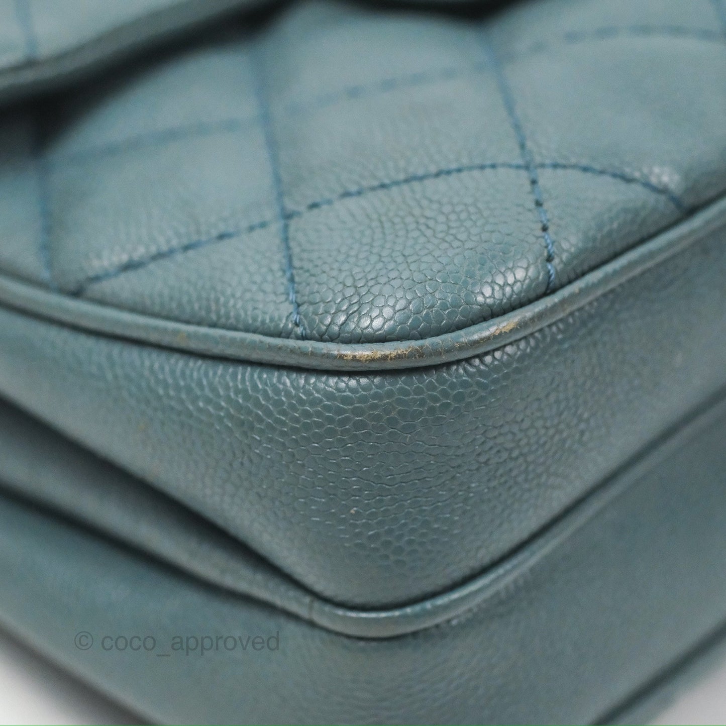 Chanel Quilted Small Urban Companion Flap Bag Blue Caviar Silver Hardware