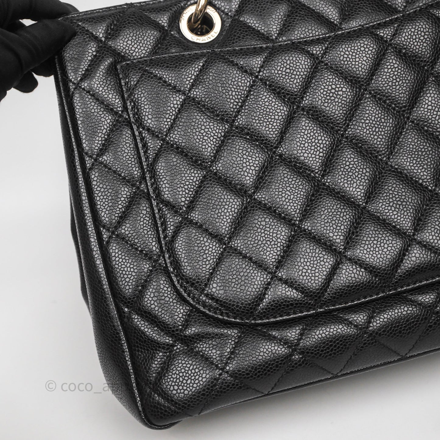 Chanel GST Black Caviar Silver Hardware