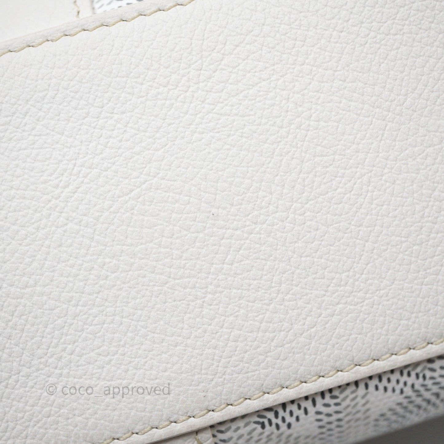 Goyard Saïgon Mini Bag Chevroches Calfskin White Silver Hardware