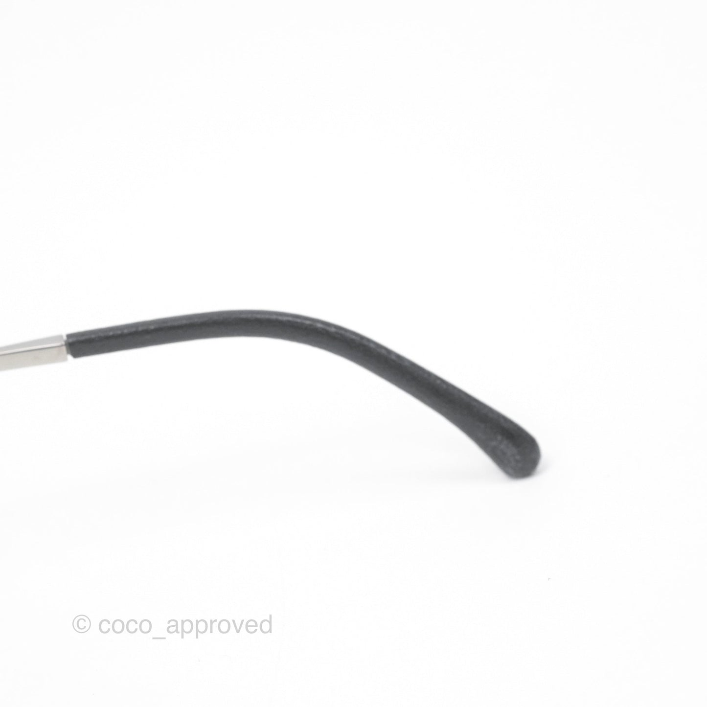 Chanel 4189 Pilot Sunglasses in Titanium and Calfskin Grey Lense