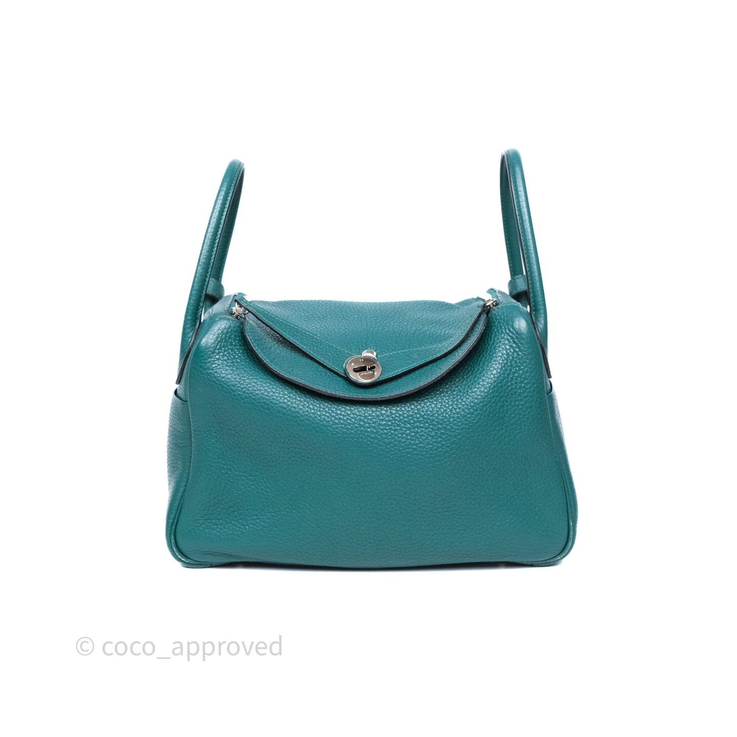 Hermès Lindy 30 Malachite Z6 Clemence Palladium Hardware