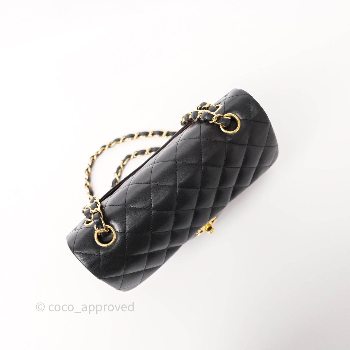 Chanel Small Classic Flap Quilted Black Lambskin Gold Hardware