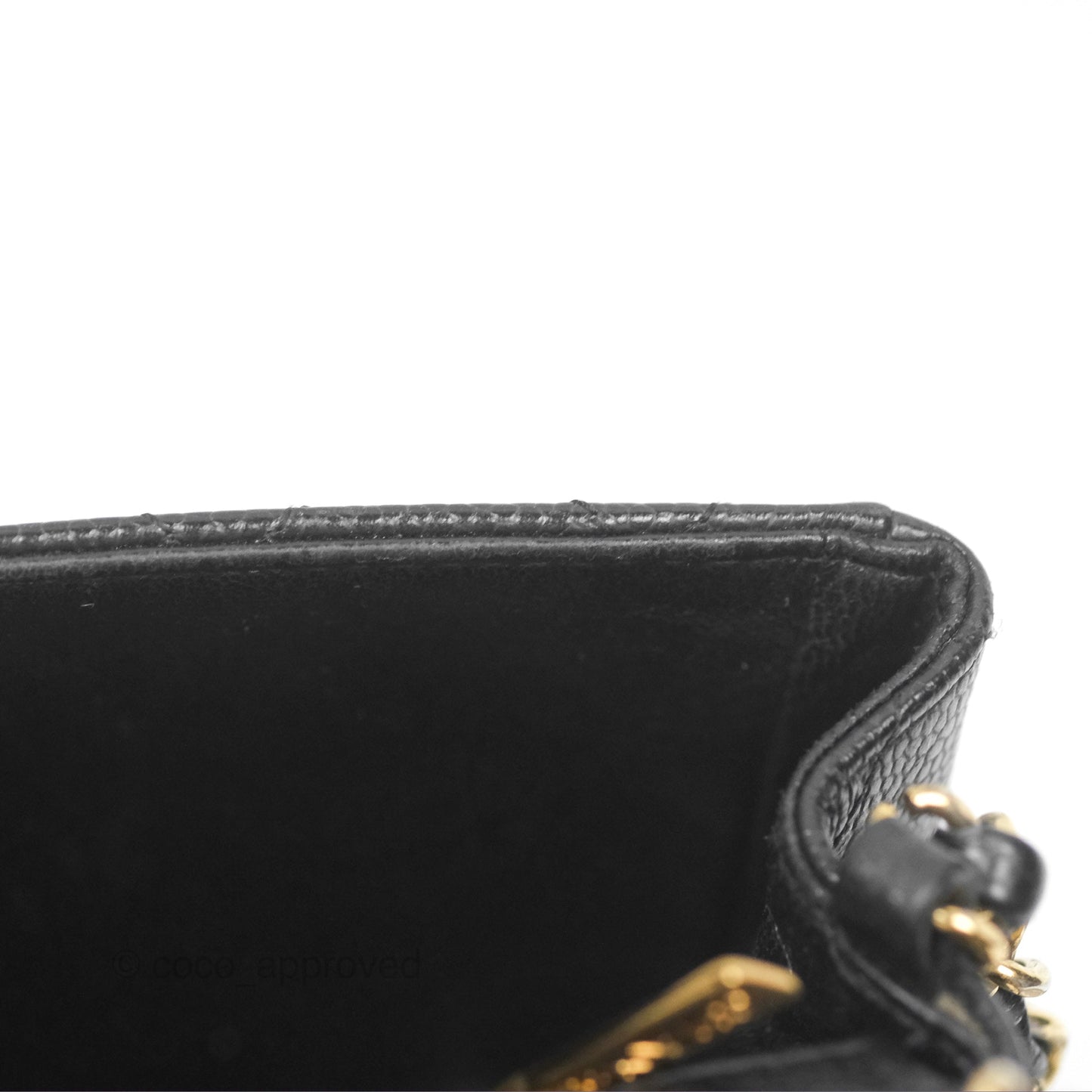 Chanel Vintage Mini Square Quilted Black Caviar Gold Hardware