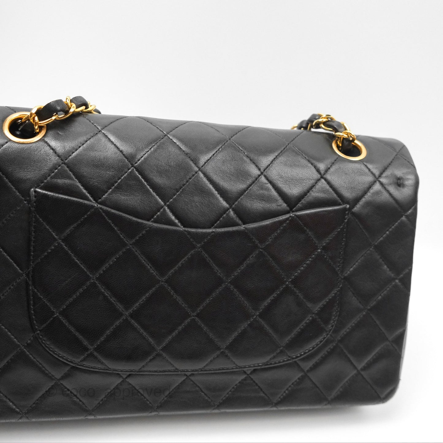 Chanel Vintage Classic Medium Flap Black Lambskin 24K Gold Hardware