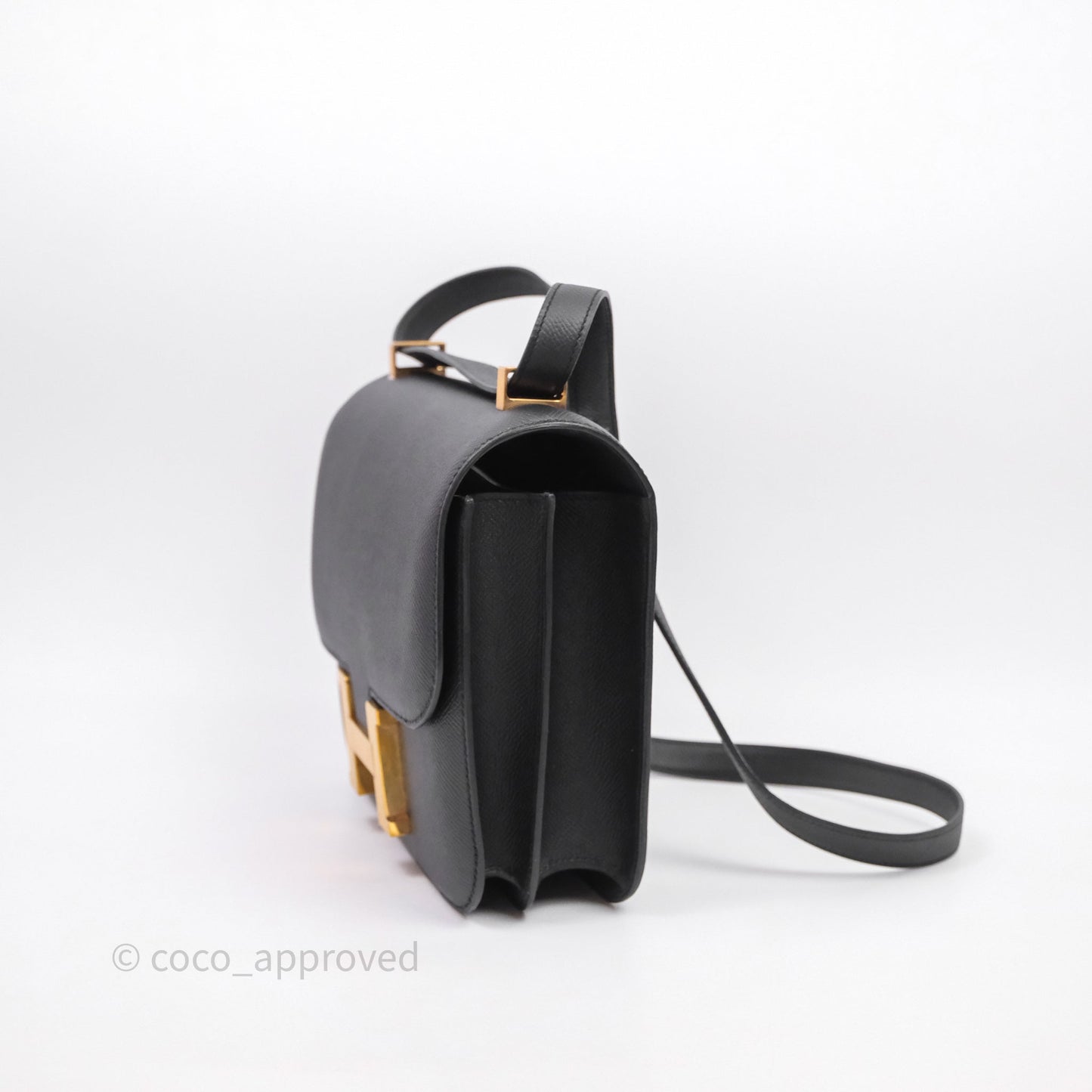 Hermès Constance 24 Noir 89 Epsom Gold Hardware