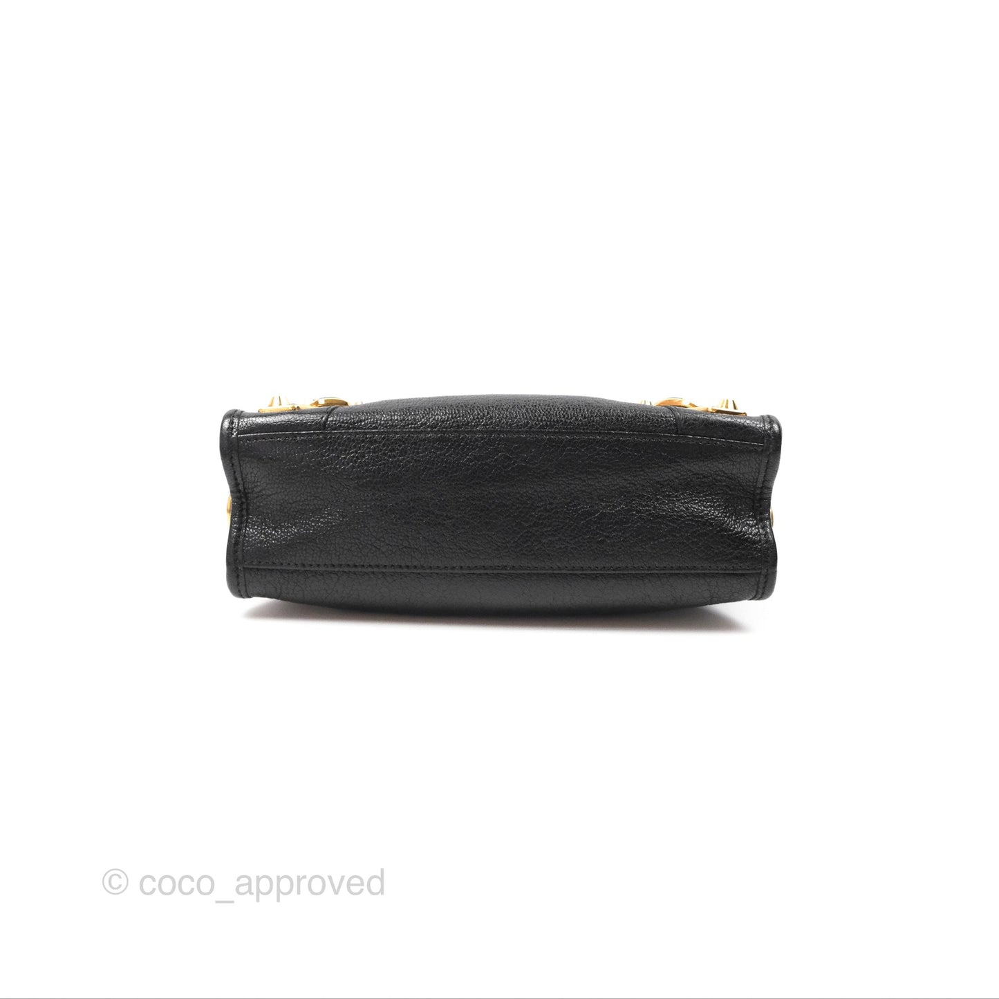 Balenciaga Classic Mini City Bag Black Grained Calfskin Gold Hardware