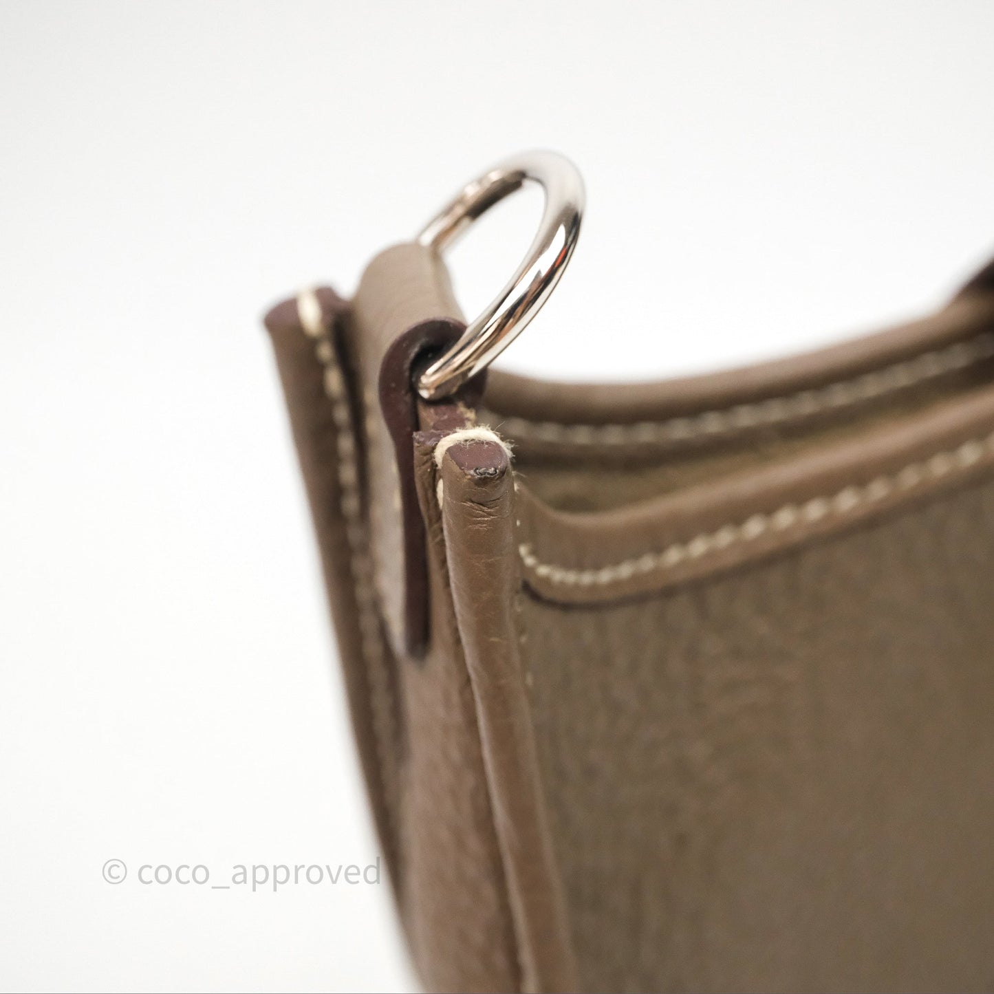 Hermès Mini Evelyne 16 Etoupe Clemence Palladium Hardware