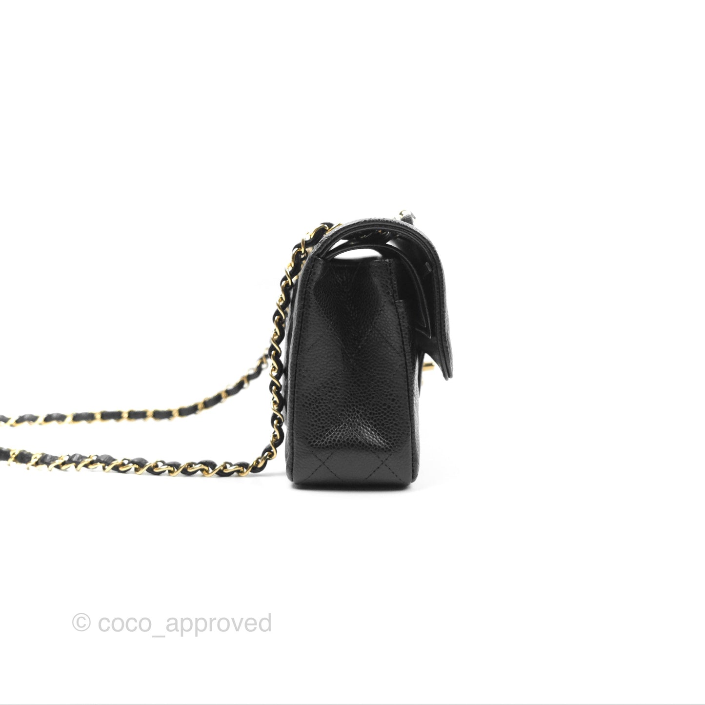 Chanel Small Classic Quilted Flap Black Caviar Gold Hardware