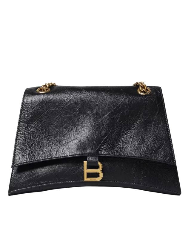 Luxury Balenciaga Crush Medium Shoulder Bag Black