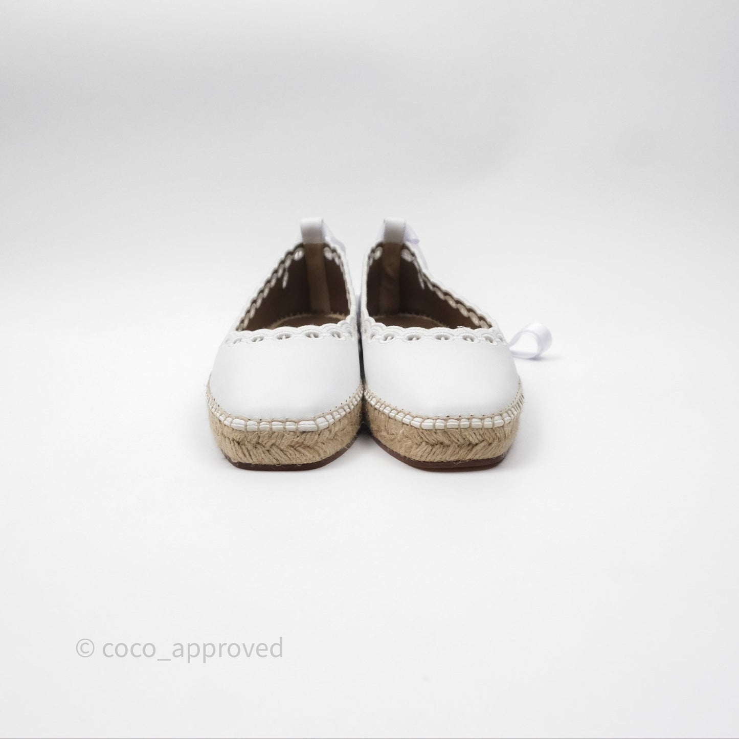 Hermès Guapa Espadrille Blanc Calfskin Size 37