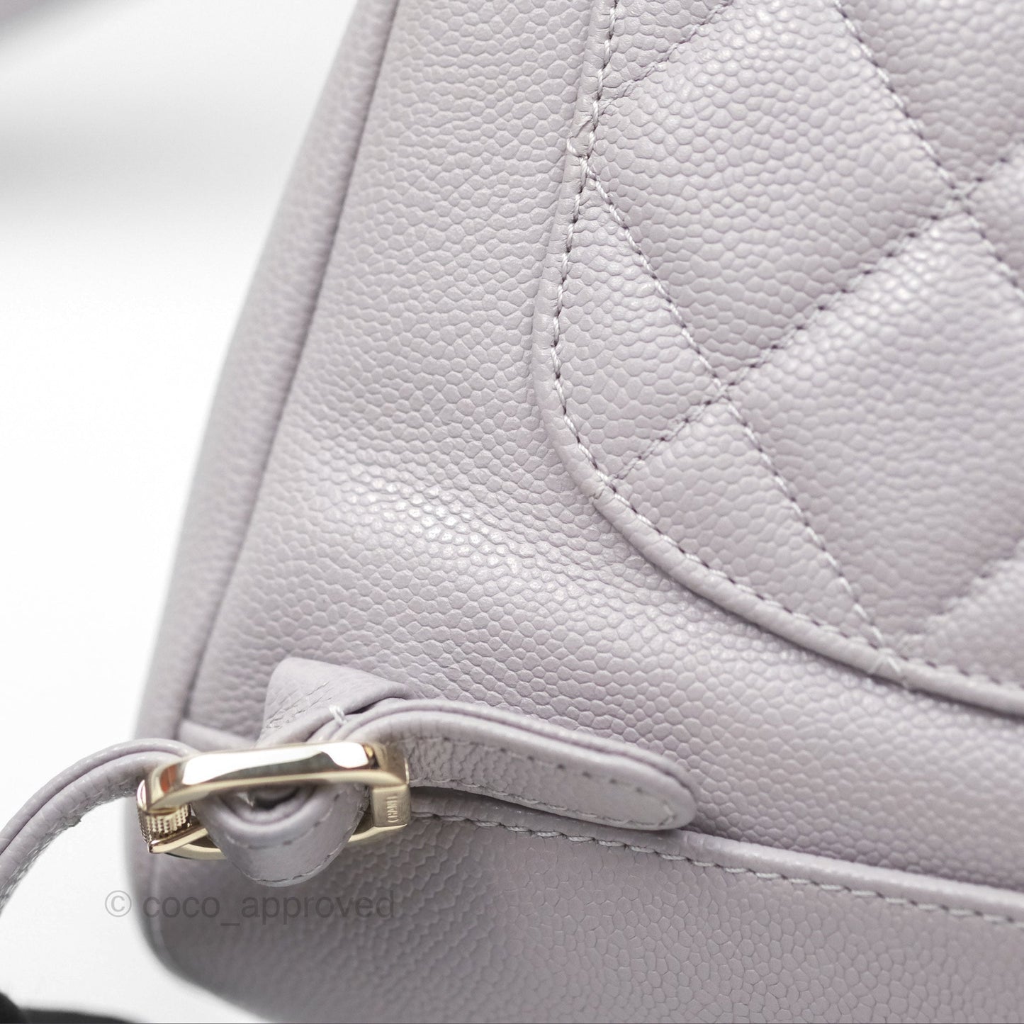 Chanel Mini Business Affinity Backpack Grey Caviar Gold Hardware 22B