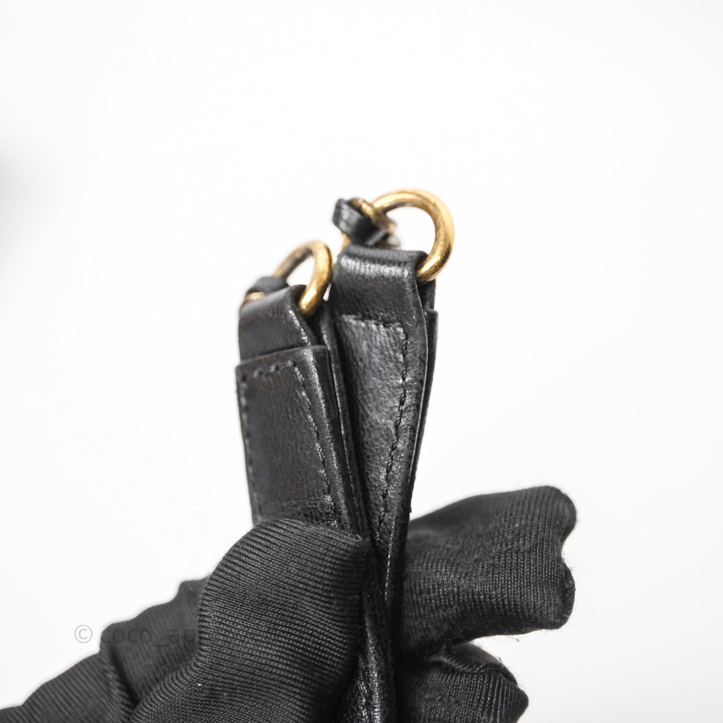 Chanel Quilted Flap Bag Black Calfskin Aged Gold Hardware