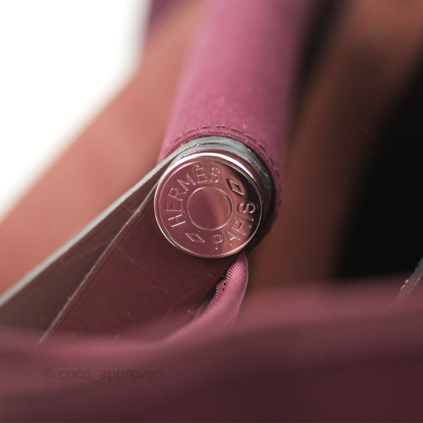 Hermès Cabag Elan Bag Purple Canvas