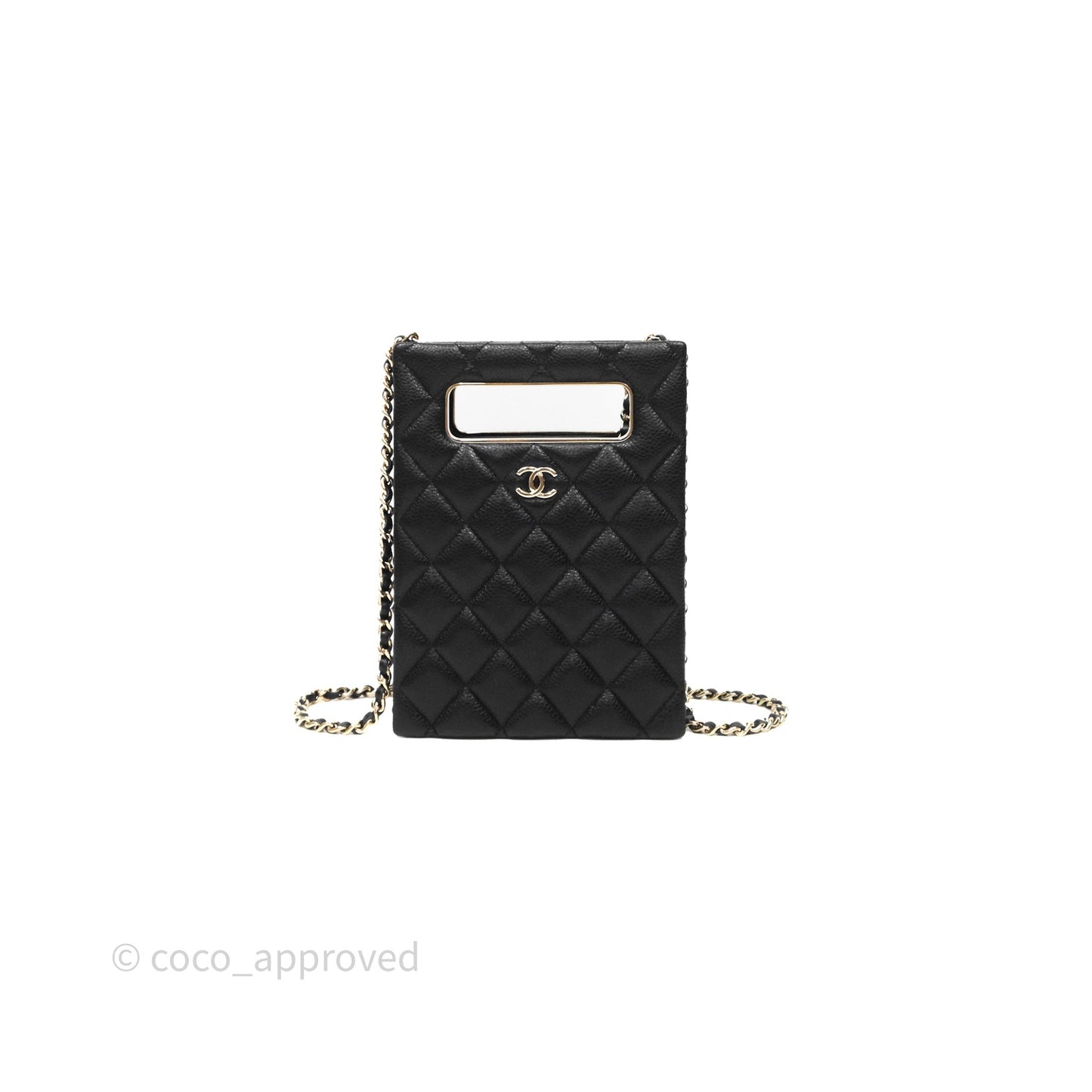 Chanel Evening Bag Caviar Black Gold Hardware