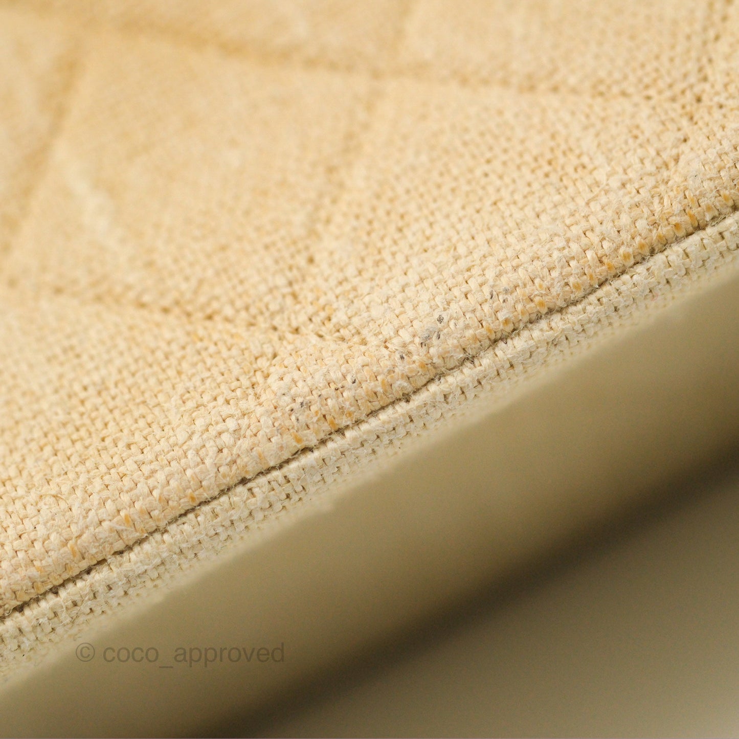 Chanel Vintage XL Jumbo Single Flap Beige Cotton Canvas 24K Gold Hardware