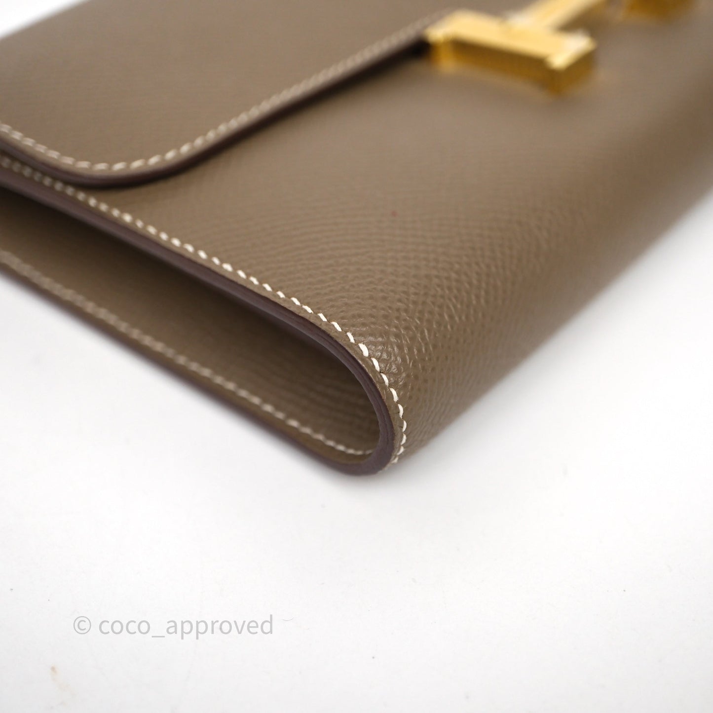 Hermès Constance To Go Wallet Etoupe 18 Epsom Gold Hardware
