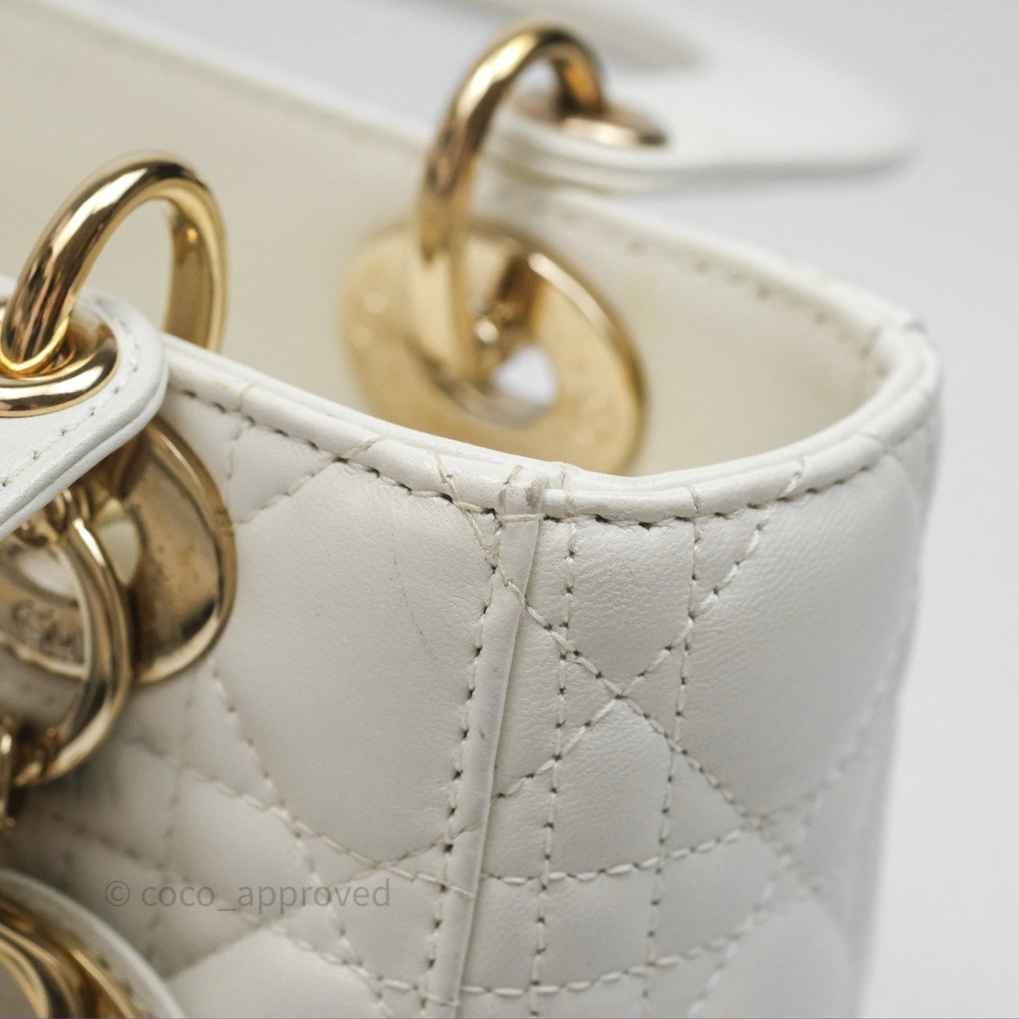 Christian Dior Small Lady Dior My ABCDior Bag Latte Cannage Lambskin
