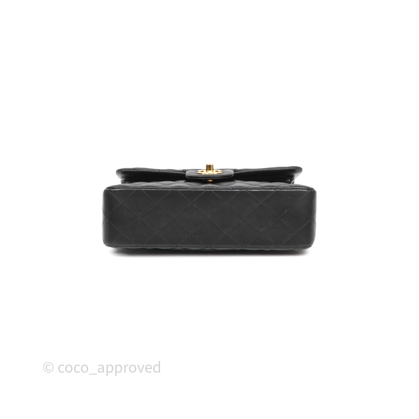 Chanel Small Classic Flap Quilted Black Lambskin Gold Hardware
