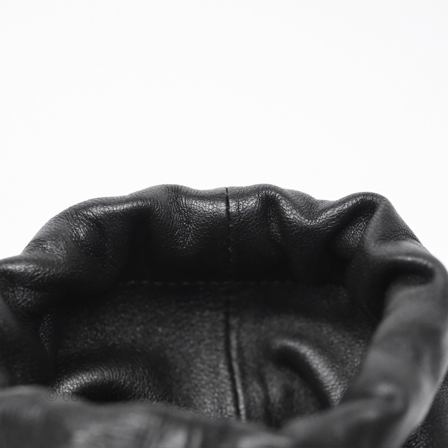 Chanel Small Bucket With Chain Black Lambskin Gold Hardware 21A