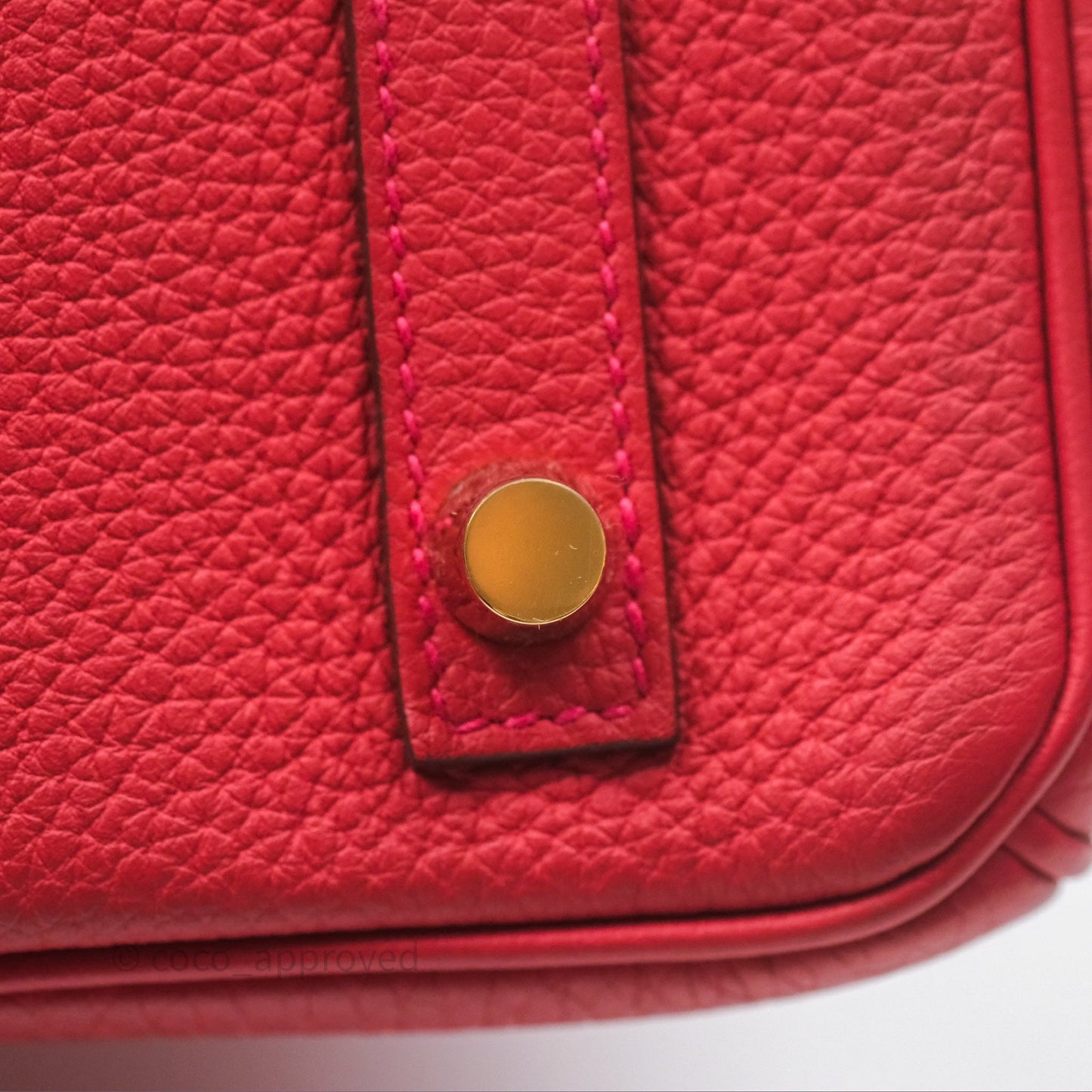 Hermès Birkin 30 Retourne Geranium D5 Togo Gold Hardware