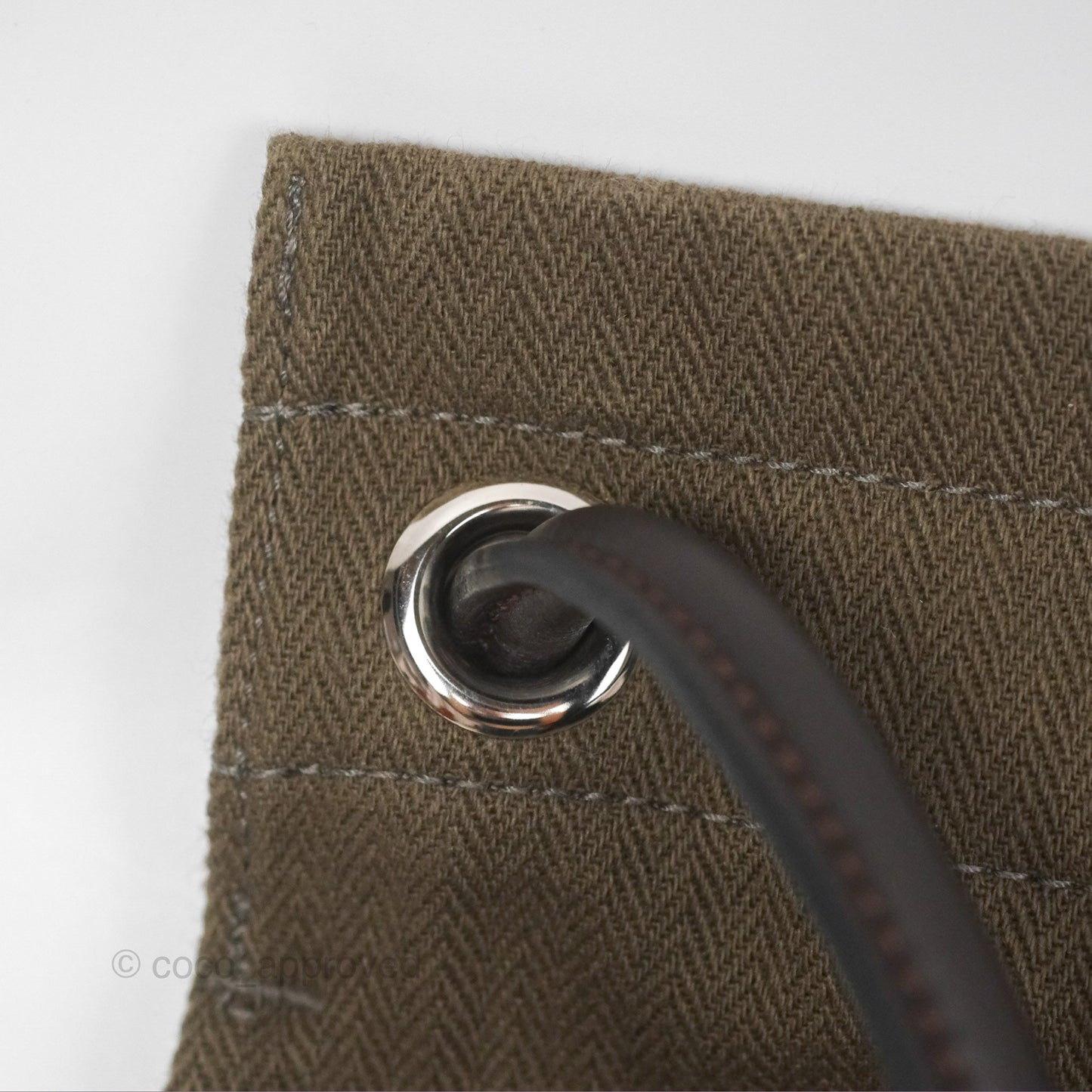 Hermès 2-way Maline Bag Khaki Canvas