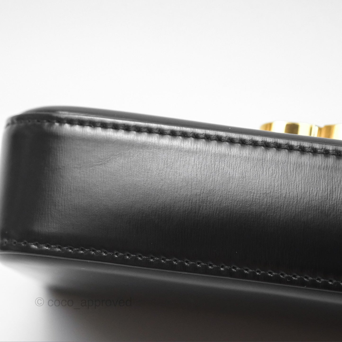 Celine Triomphe Shoulder Bag Black Calfskin