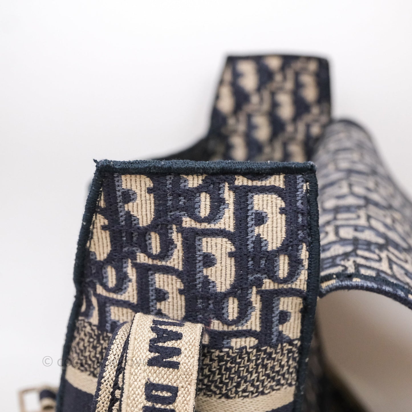Christian Dior Medium DiorCamp Messenger Bag Oblique Embroidery Blue