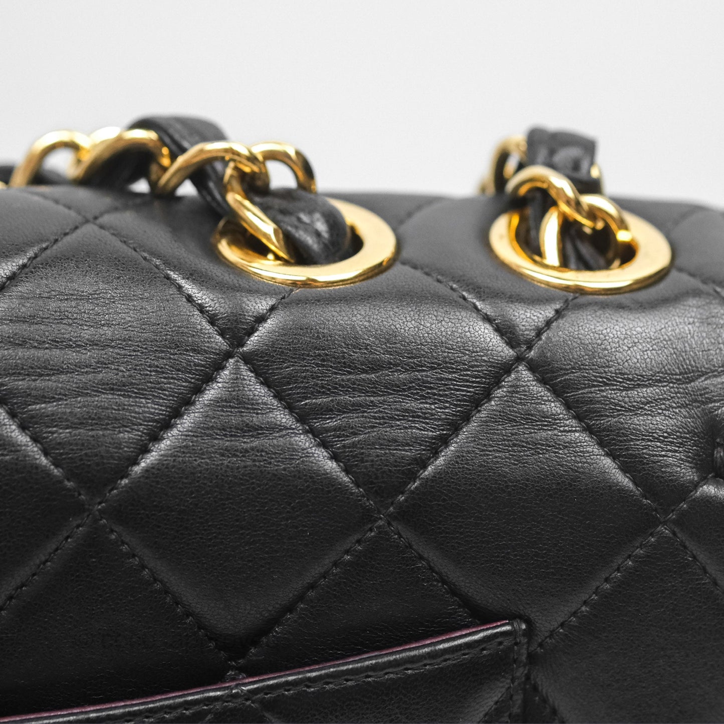 Chanel Vintage Jumbo Single Flap Black Lambskin 24K Gold Hardware