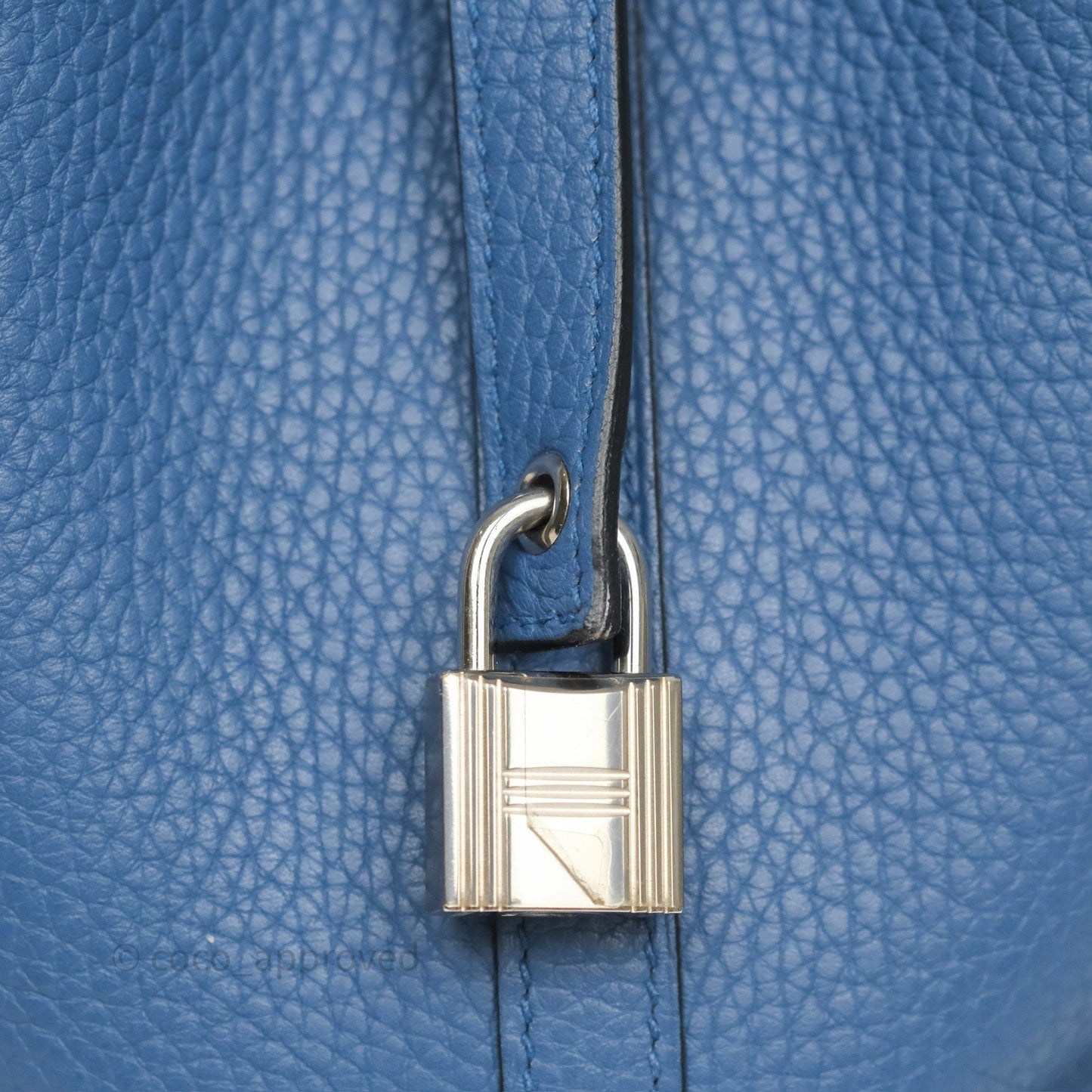 Hermès Picotin 22 Bleu Agate R2 Clemence Palladium Hardware