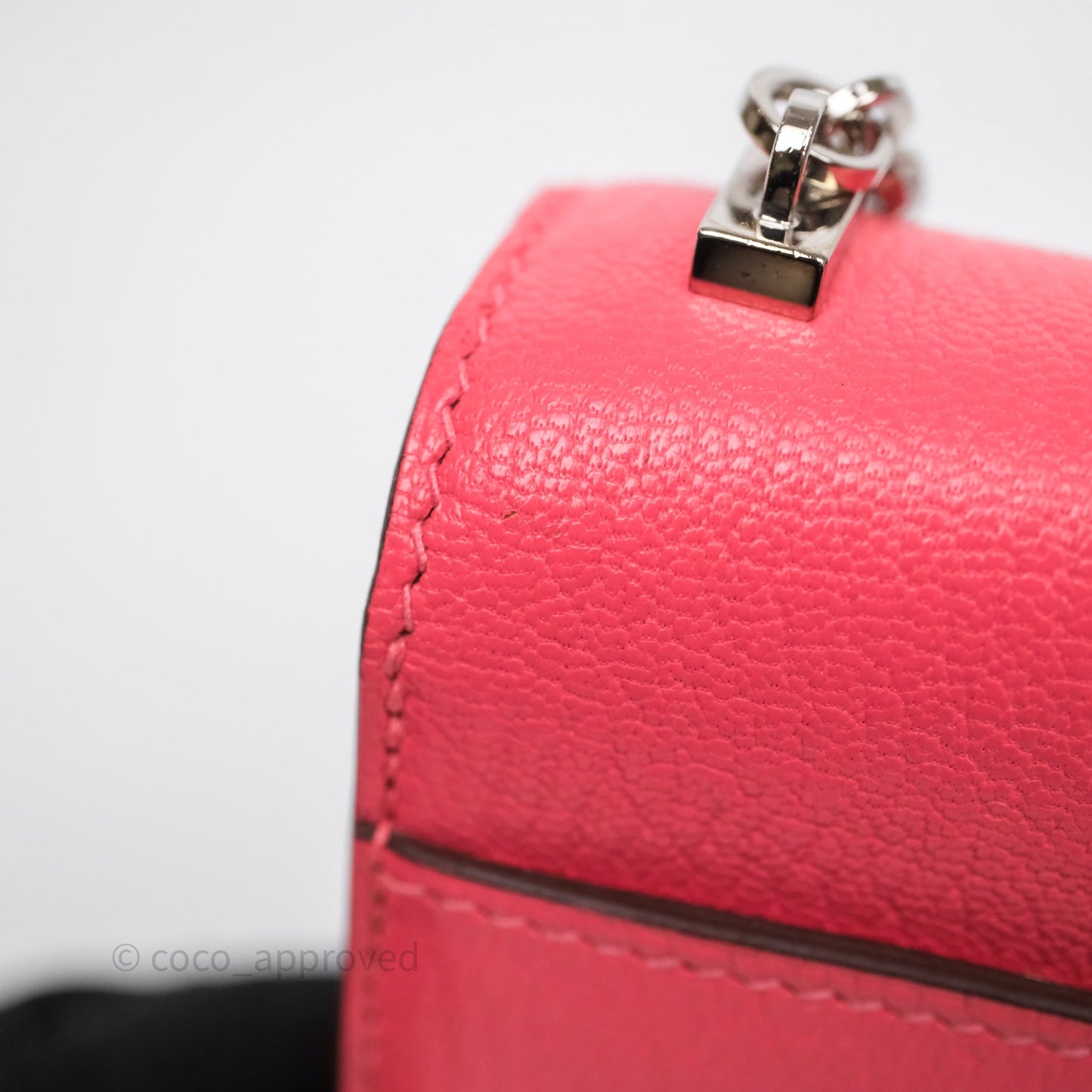 Hermès Mini Verrou Chaine Bag Rose Lipstick U5 Chevre Mysore Palladium Hardware