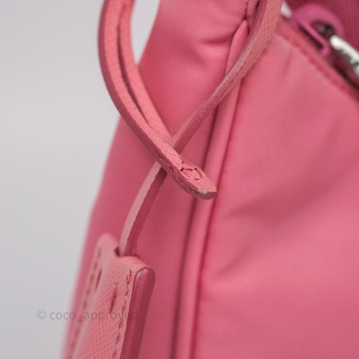 Prada Re-Edition 2005 Nylon Mini Bag Pink Silver Hardware
