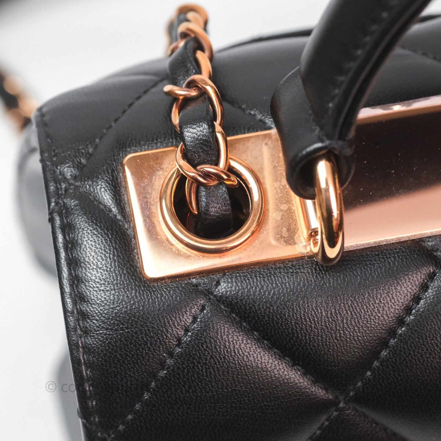Chanel Trendy CC Small Black Lambskin Rose Gold Hardware