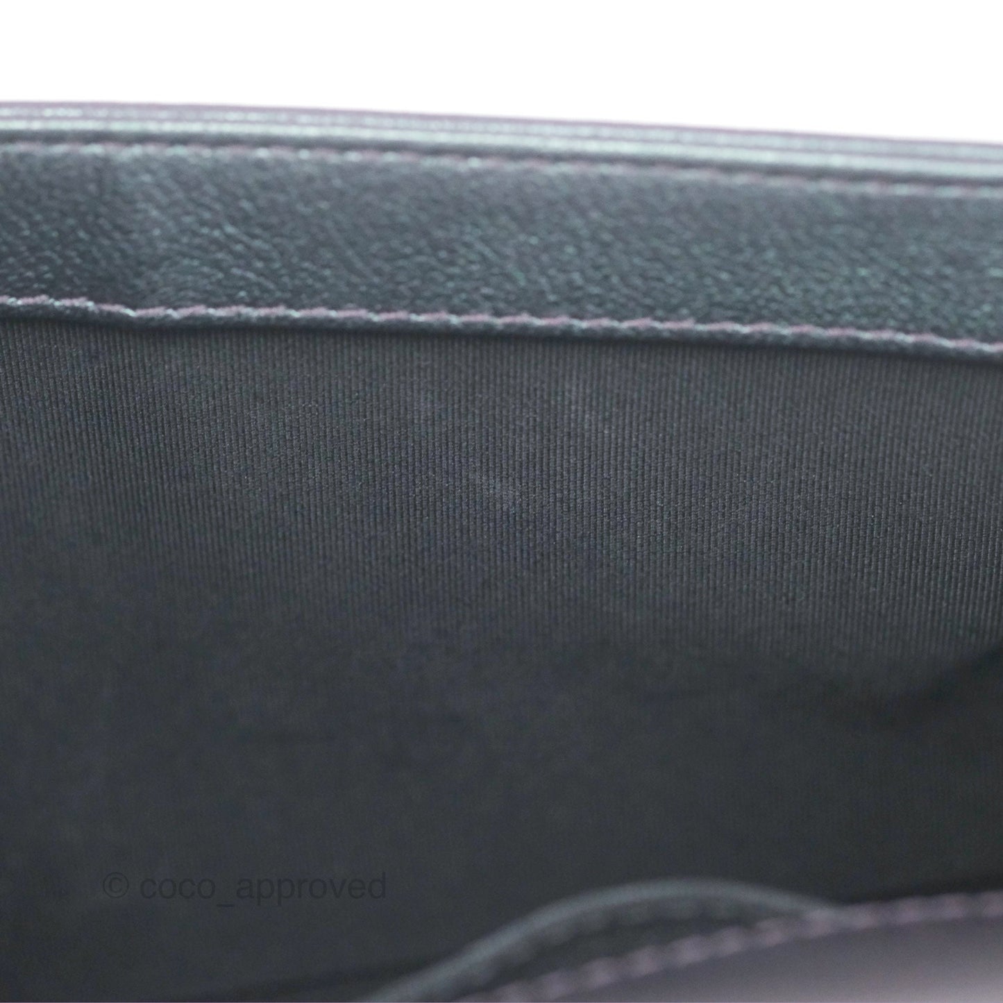 Chanel Medium Boy Quilted Iridescent Purple Goatskin Rainbow Hardware