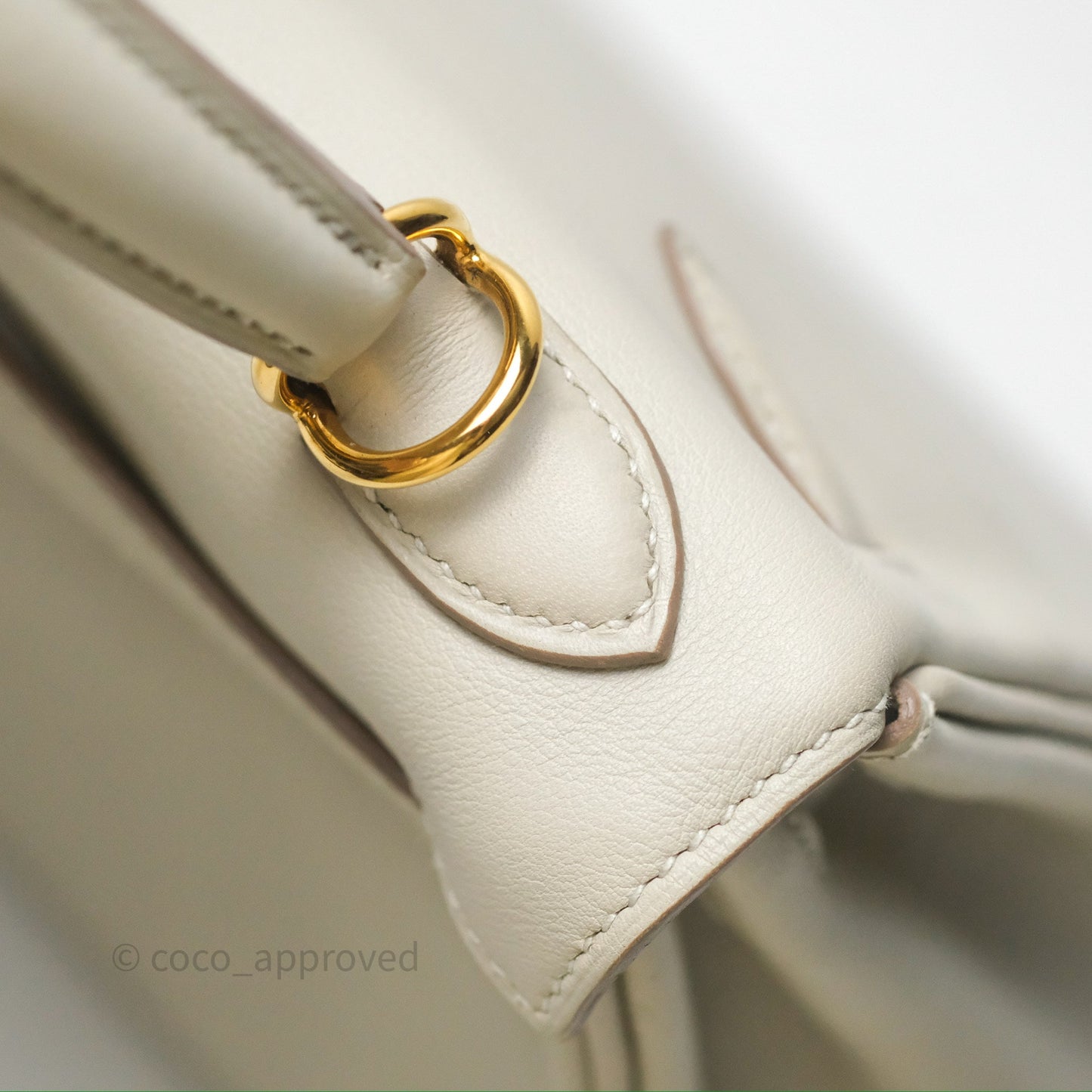 Hermès Retourne Swift Kelly 25 Gris Perle 80 Gold Hardware