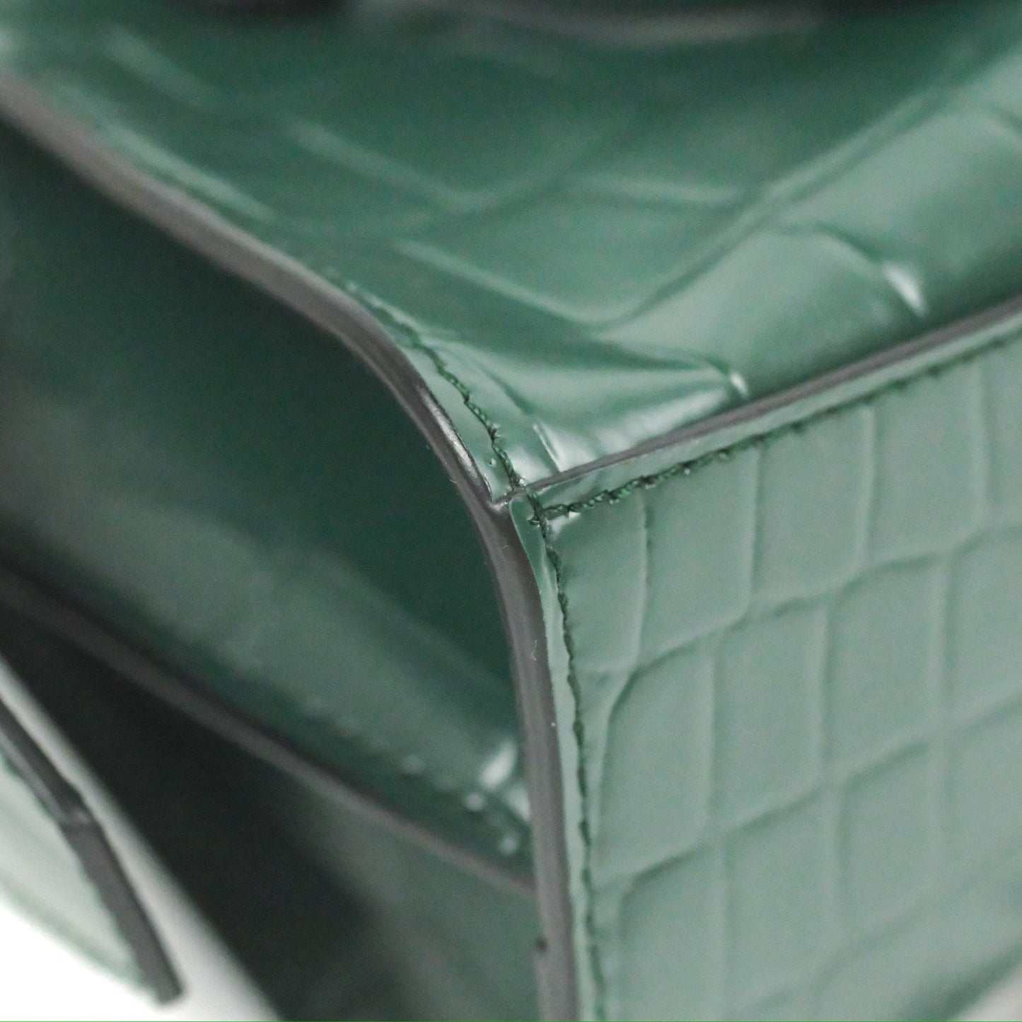 Balenciaga Mini Neo Classic City Bag Green Croc Embossed