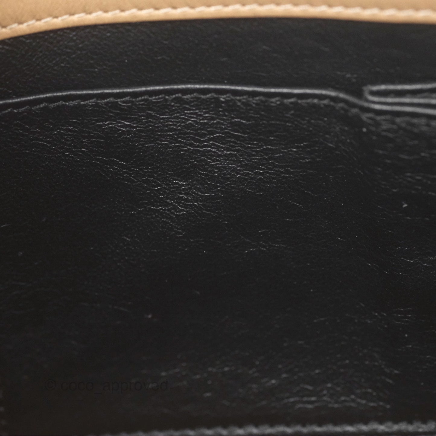 Chanel Quilted Medium CC Filigree Flap Beige Black Caviar