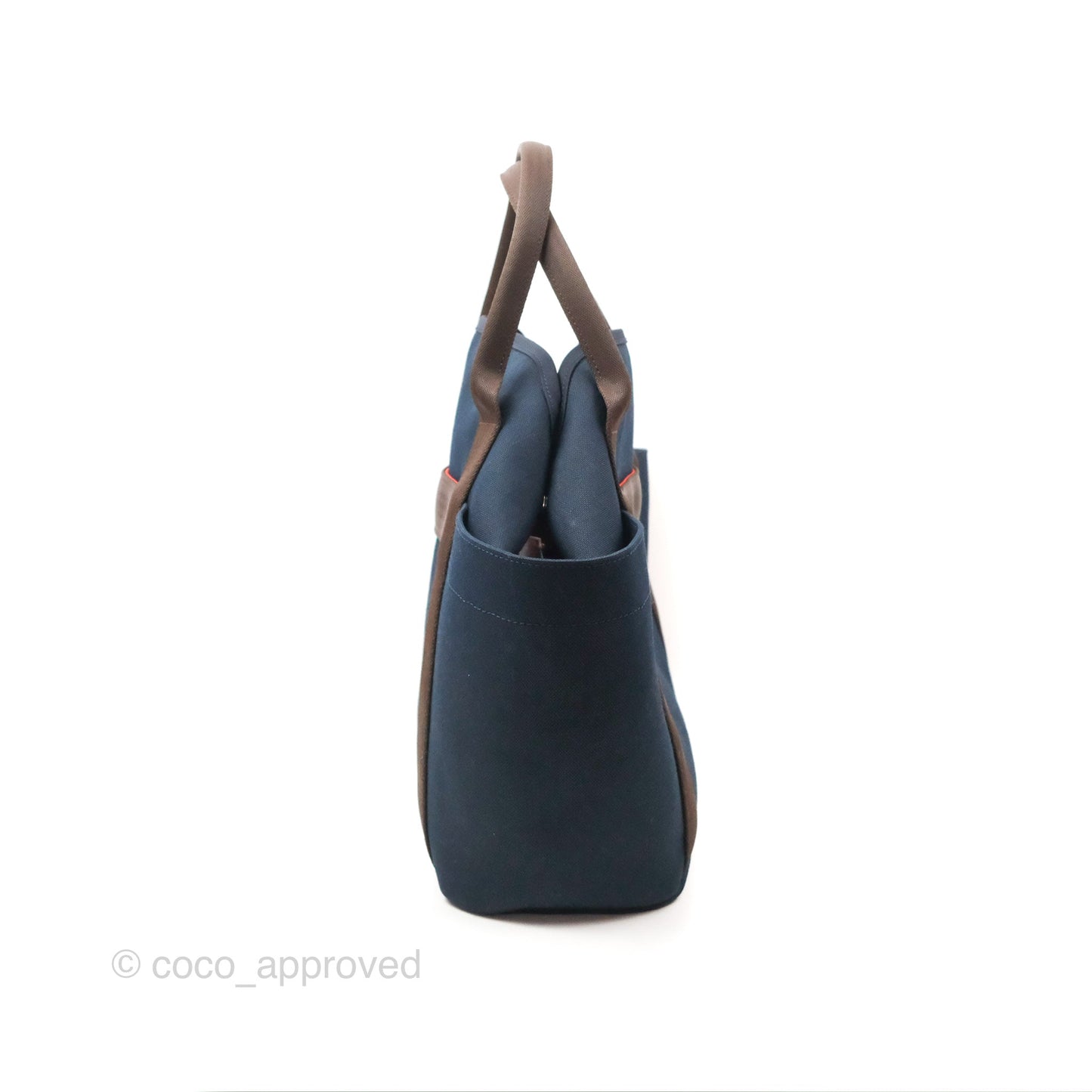 Hermes The Grooming Bag Bleu Navy / Feu