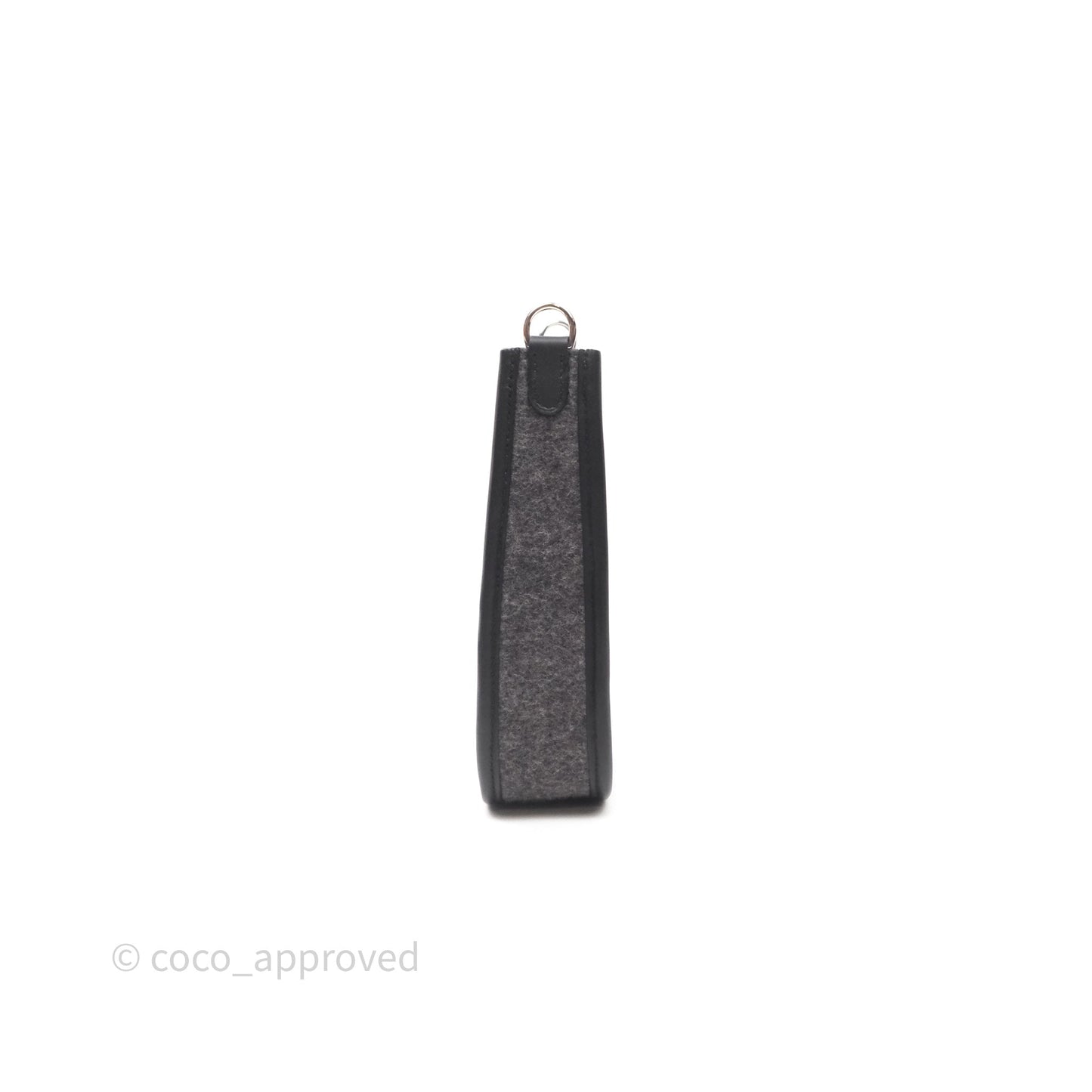 Hermès Mini Evelyne 16 Graphite 88 / Noir 89 Wool Swift Palladium Hardware