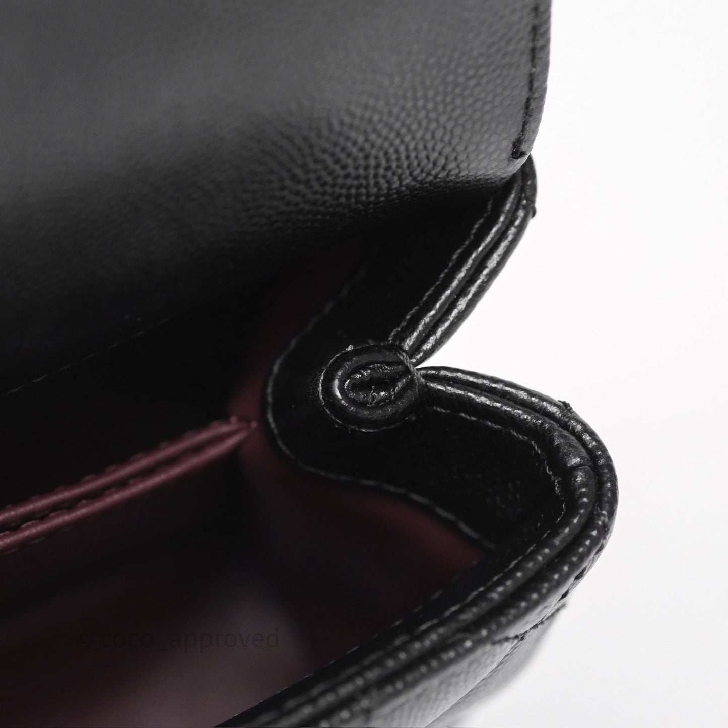 Chanel Mini Coco Handle Quilted Black Caviar Gold Hardware