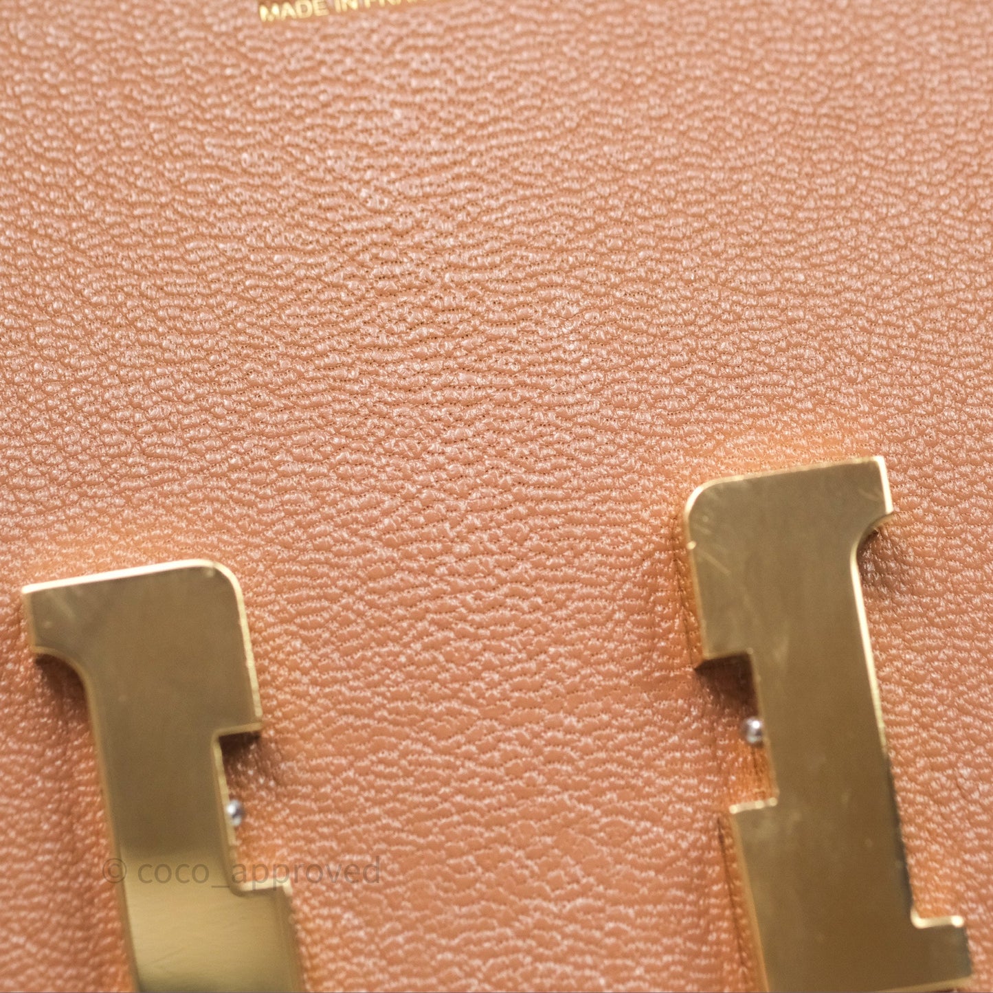Hermès Constance Mini Quebracho Chevre Gold Hardware